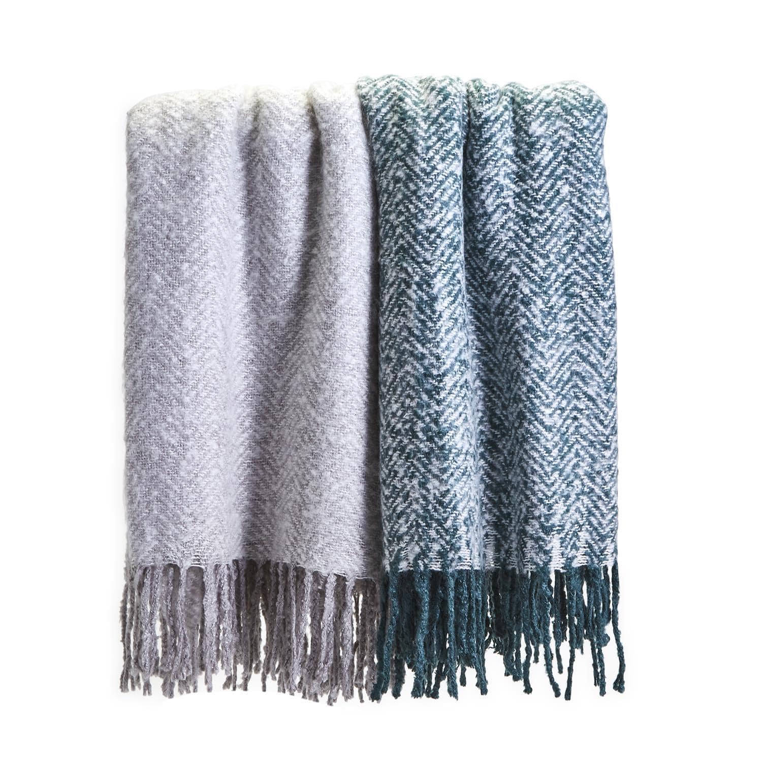 Soft Throw Blanket - 2 Colors Available - Green/Off-White and Beige/Off-White - The Preppy Bunny