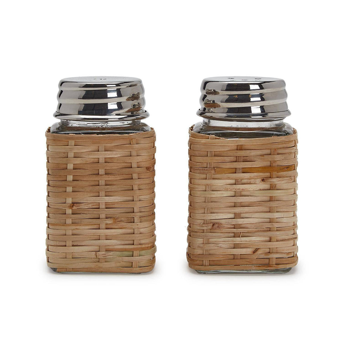 Rattan Salt &amp; Pepper Shakers - The Preppy Bunny