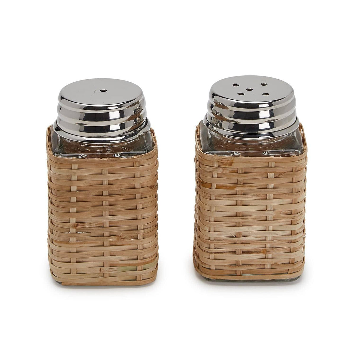 Rattan Salt &amp; Pepper Shakers - The Preppy Bunny