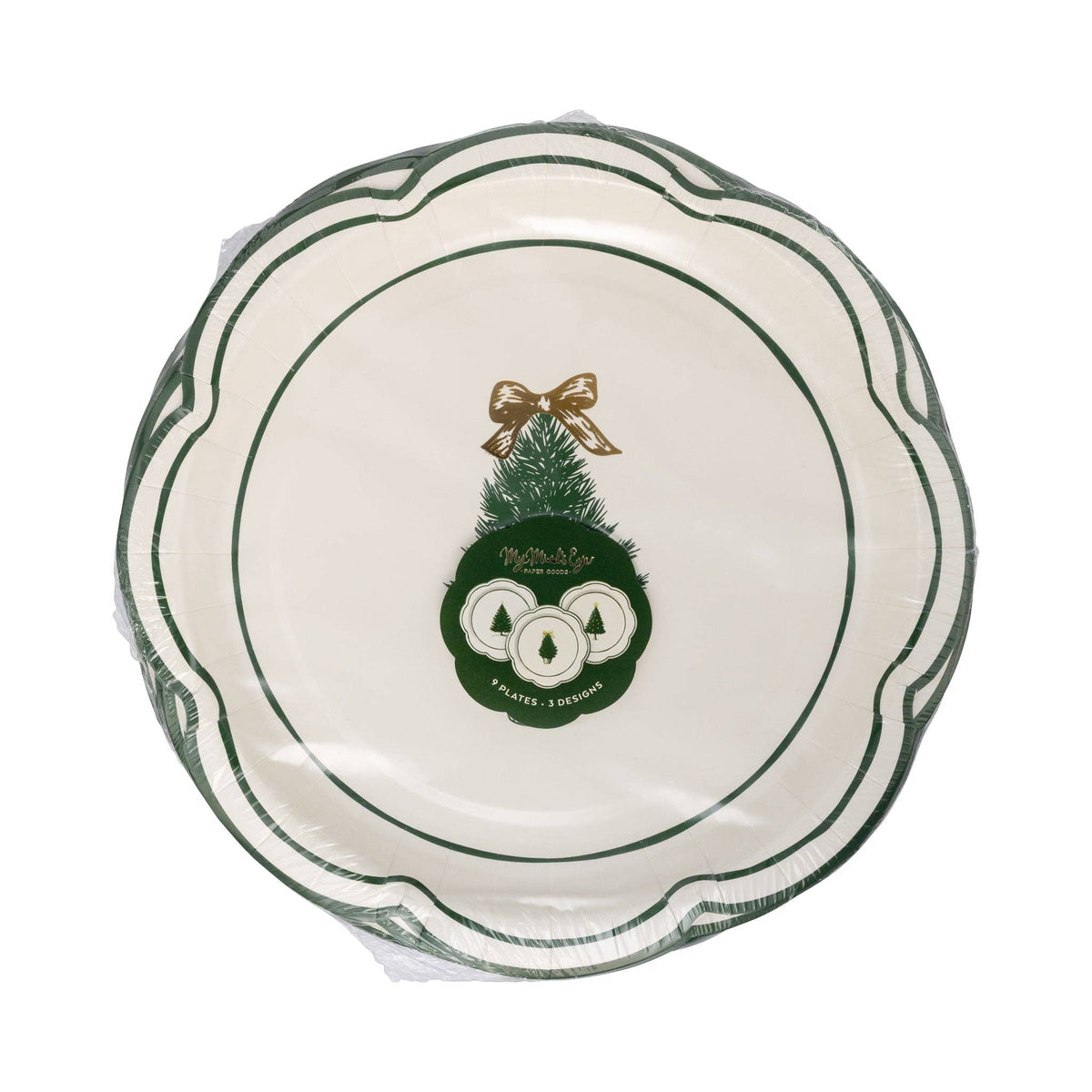 Christmas Lane Paper Plate Set - The Preppy Bunny