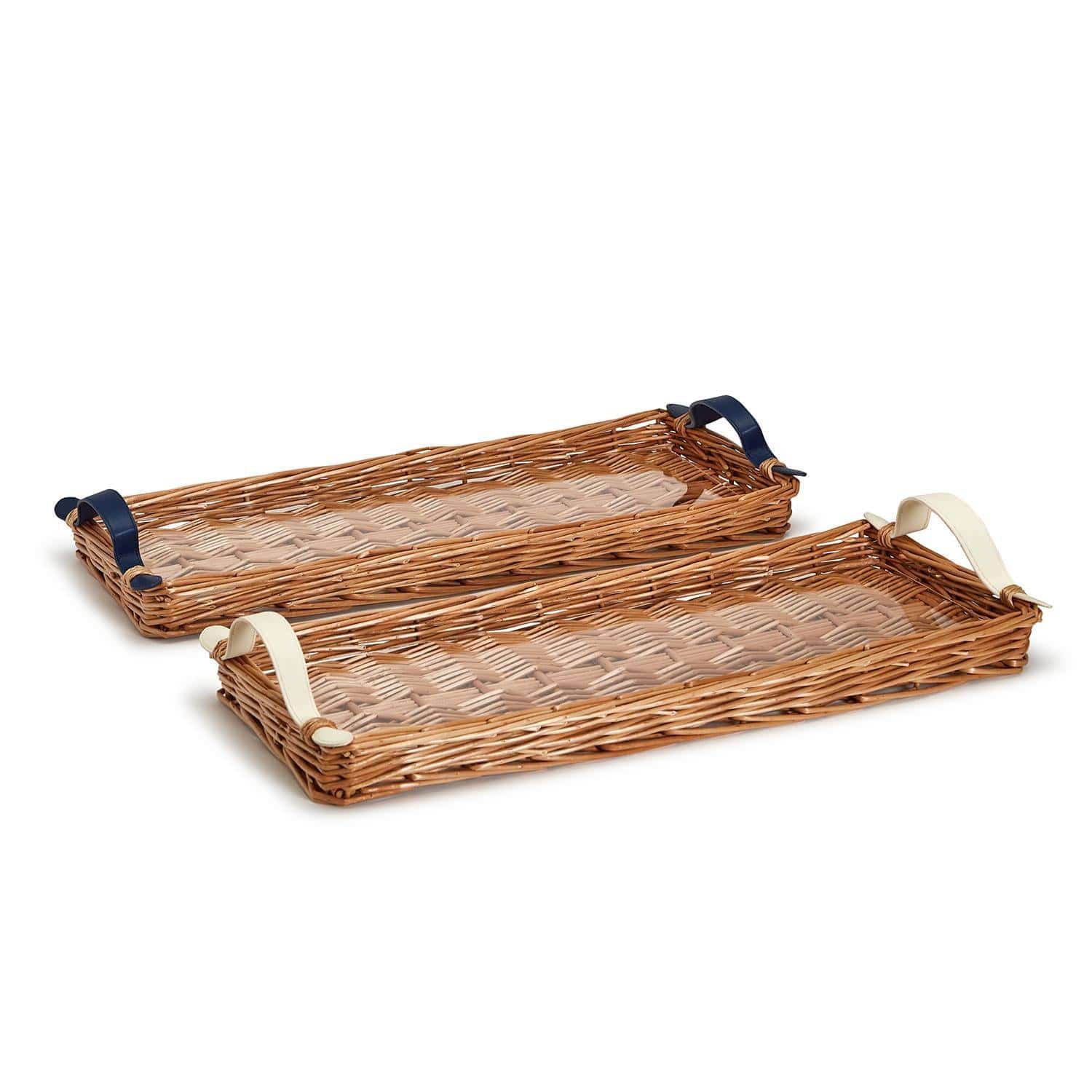 Wicker Tray with Acrylic Insert - 2 colors available - The Preppy Bunny
