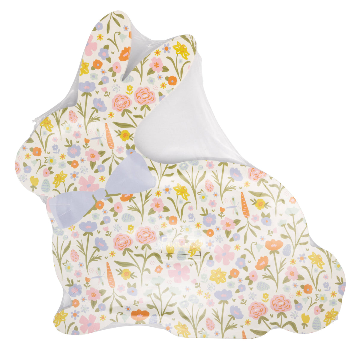 Floral Bunny Paper Plates - The Preppy Bunny