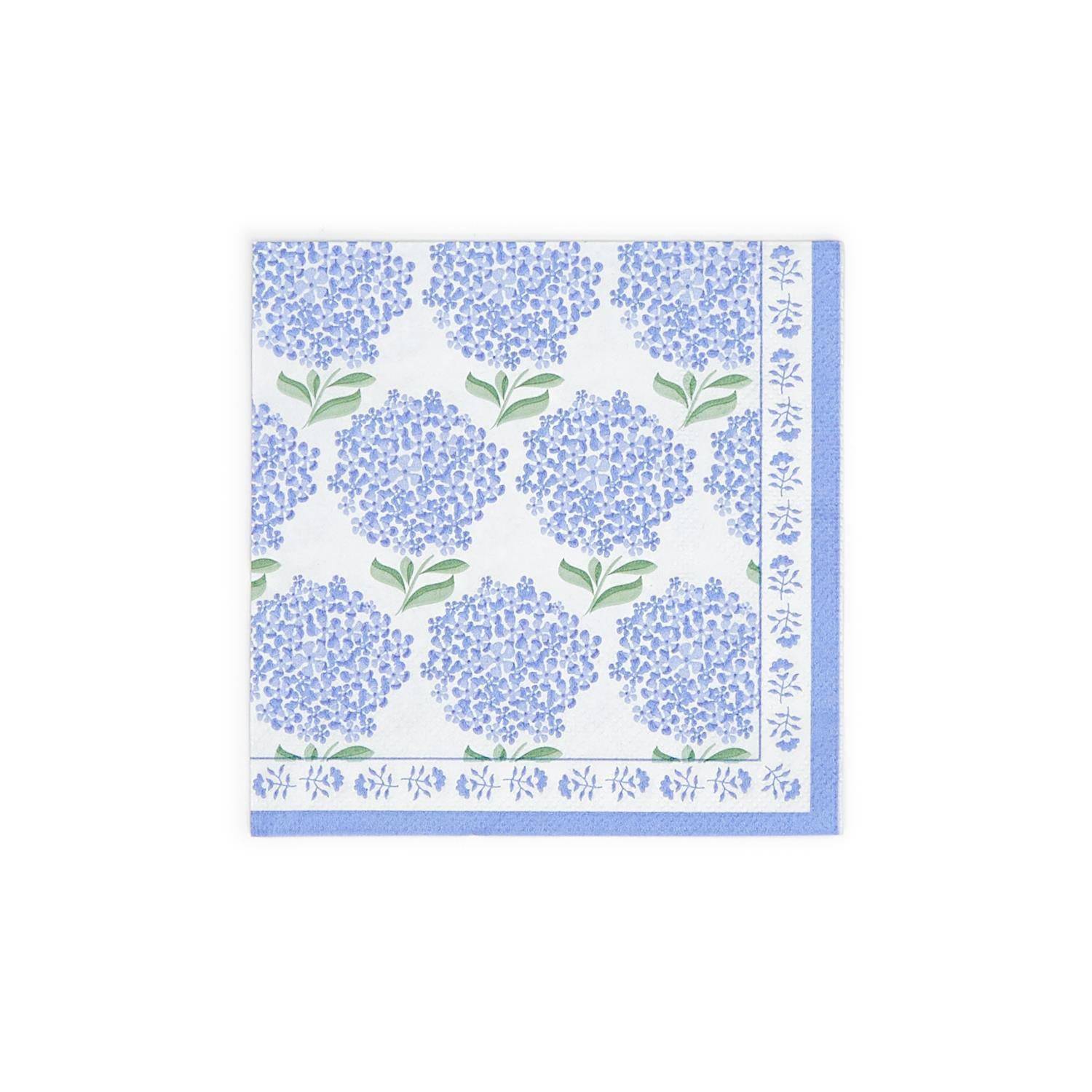 Hydrangea Cocktail Paper Napkins - The Preppy Bunny