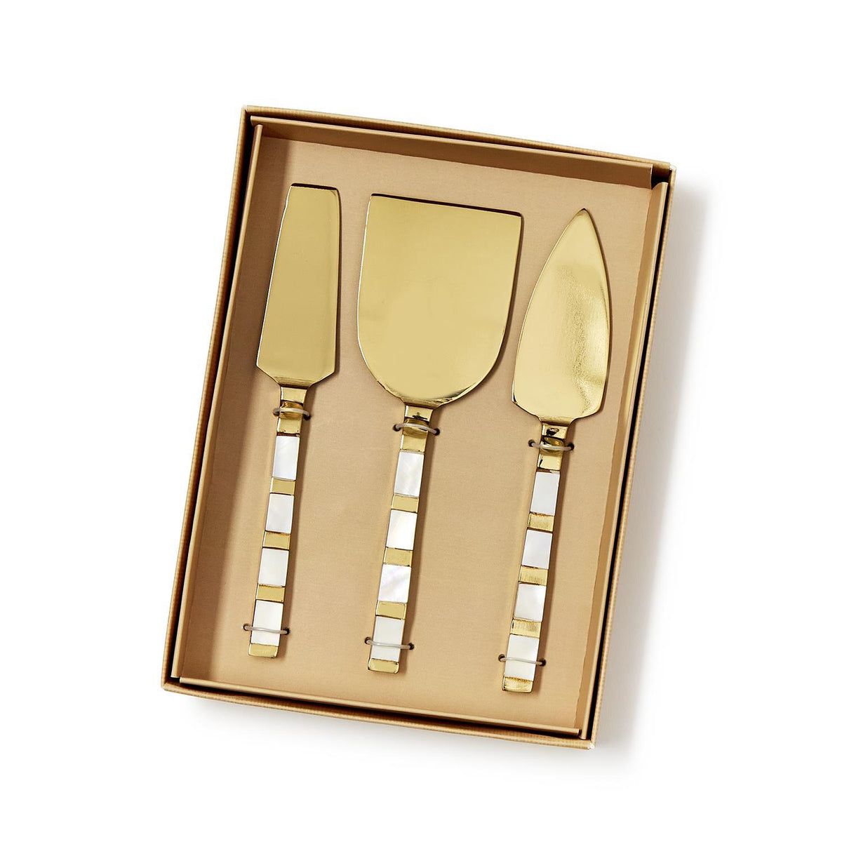 Set of 3 Mother of Pearl Cheese Knives