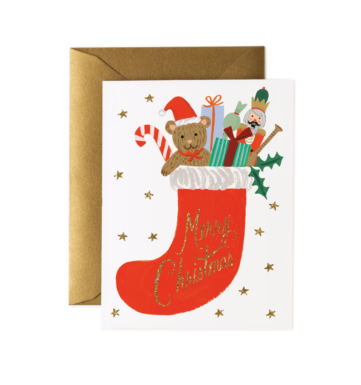Toy Stocking Greeting Card - The Preppy Bunny