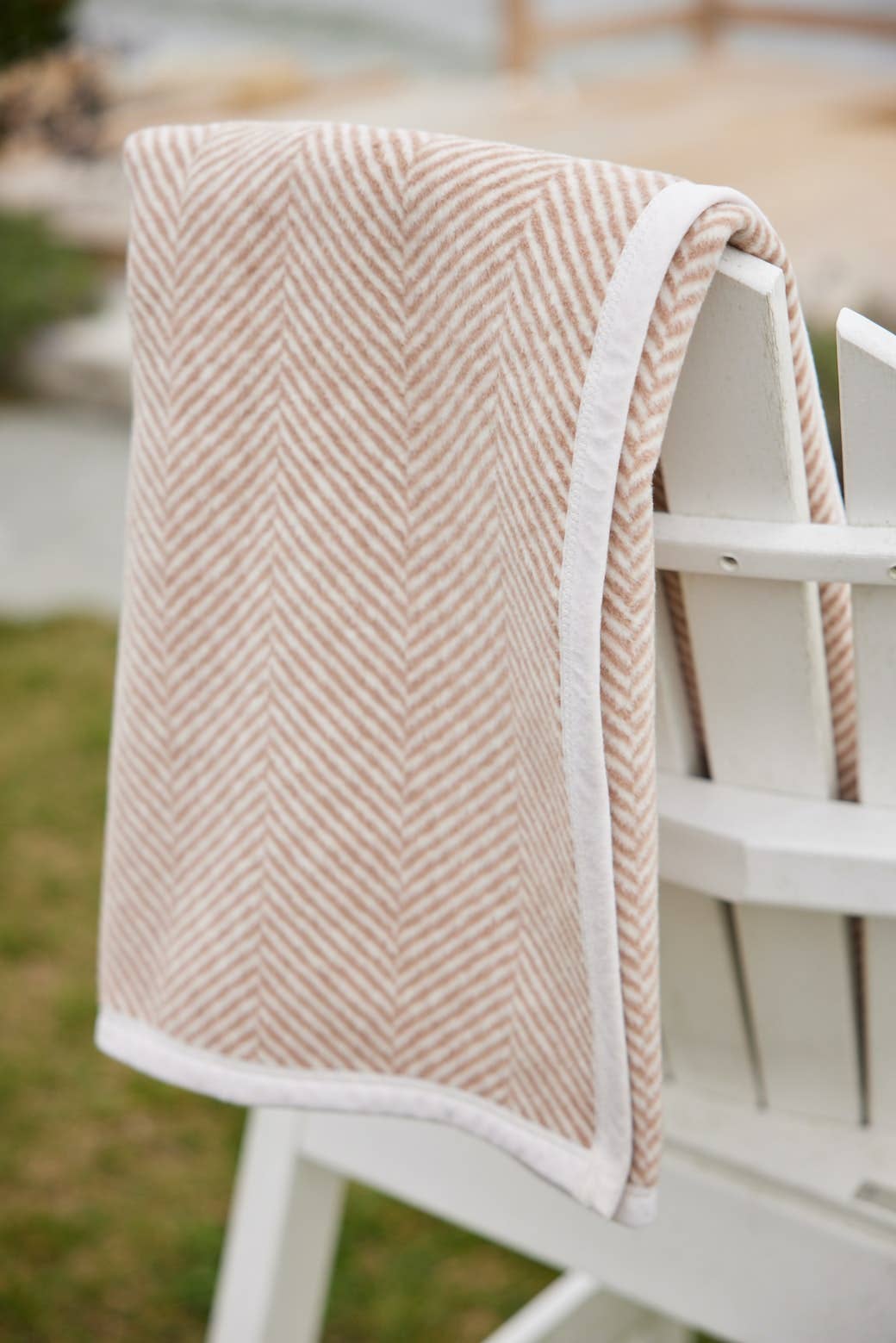 Harborview Herringbone Tan ChappyWrap Family Size Blanket - The Preppy Bunny