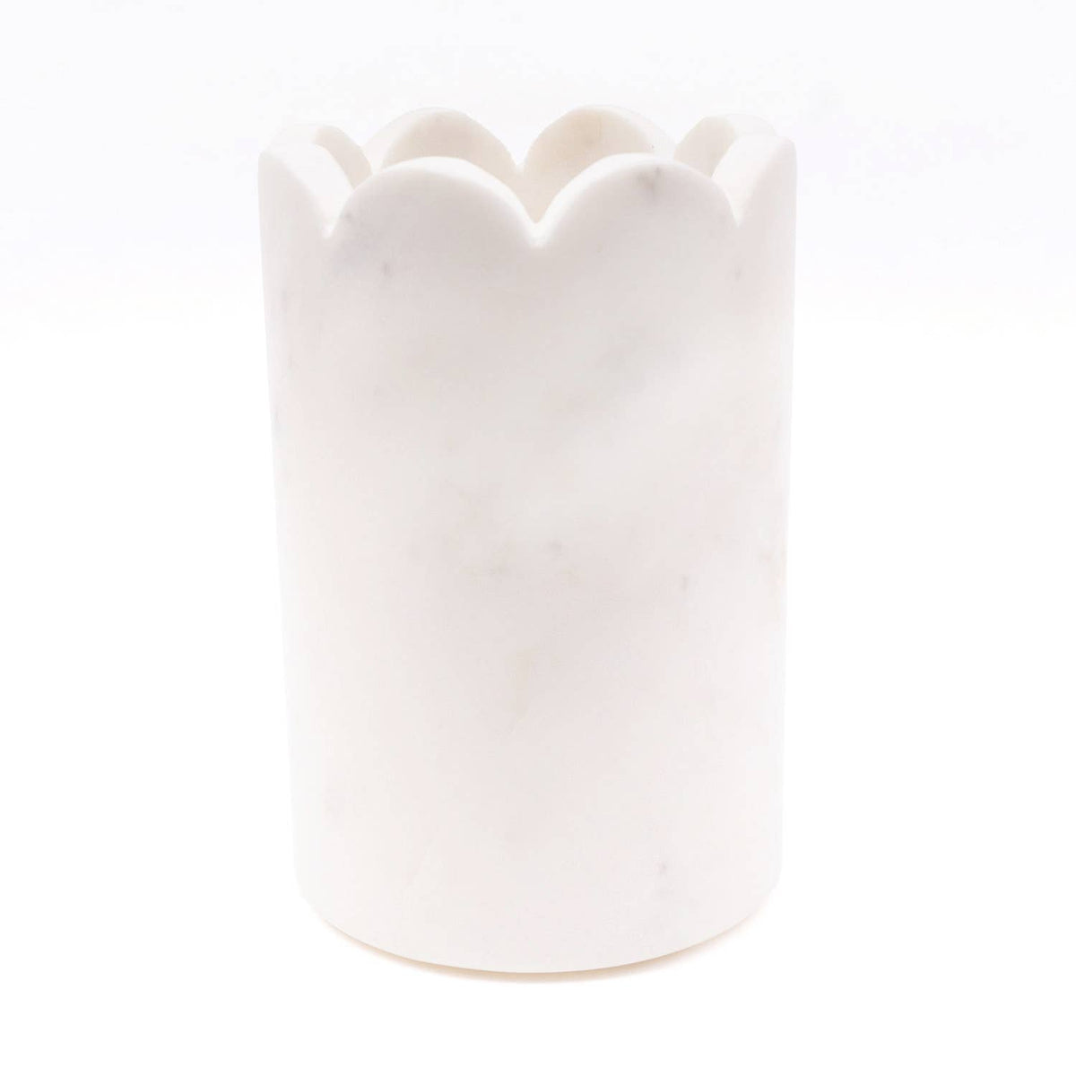 White Marble Scalloped Wine &amp; Champagne Chiller