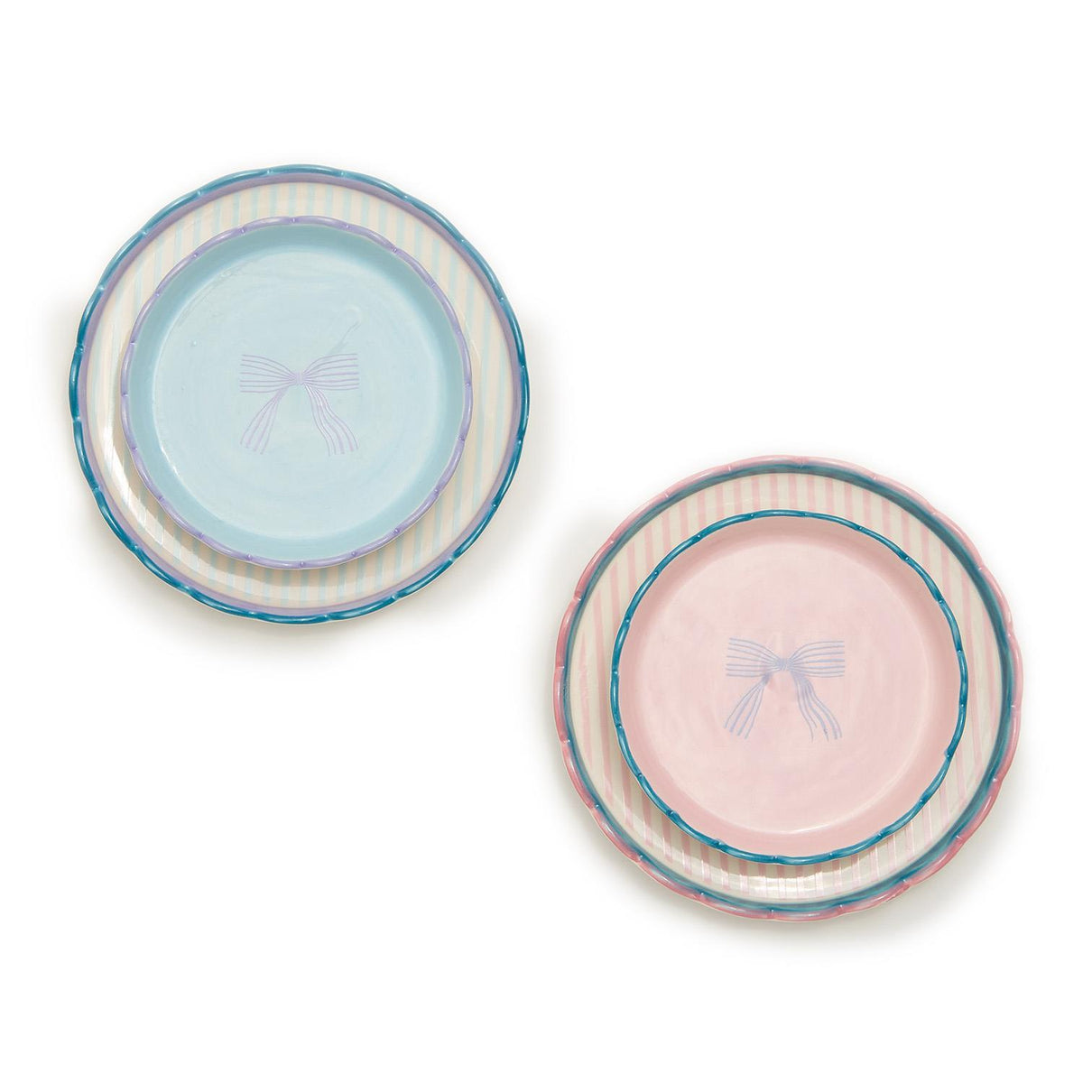 Bow Scalloped Edge Trinket Dishes