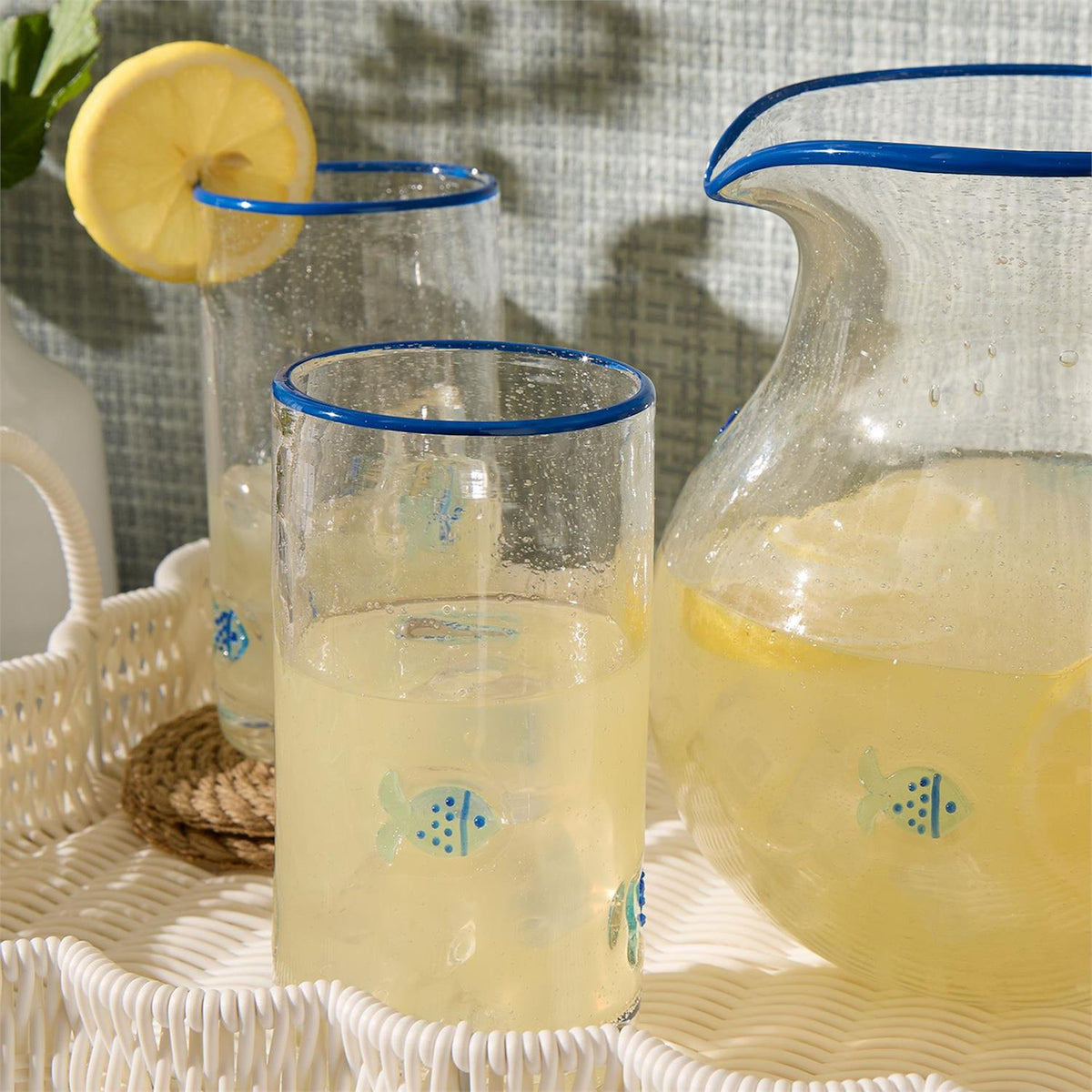 Fish Clear Bubble Highball Drinking Glass - The Preppy Bunny