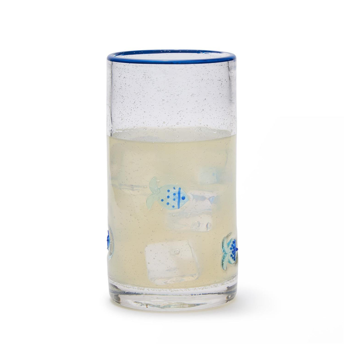 Fish Clear Bubble Highball Drinking Glass - The Preppy Bunny