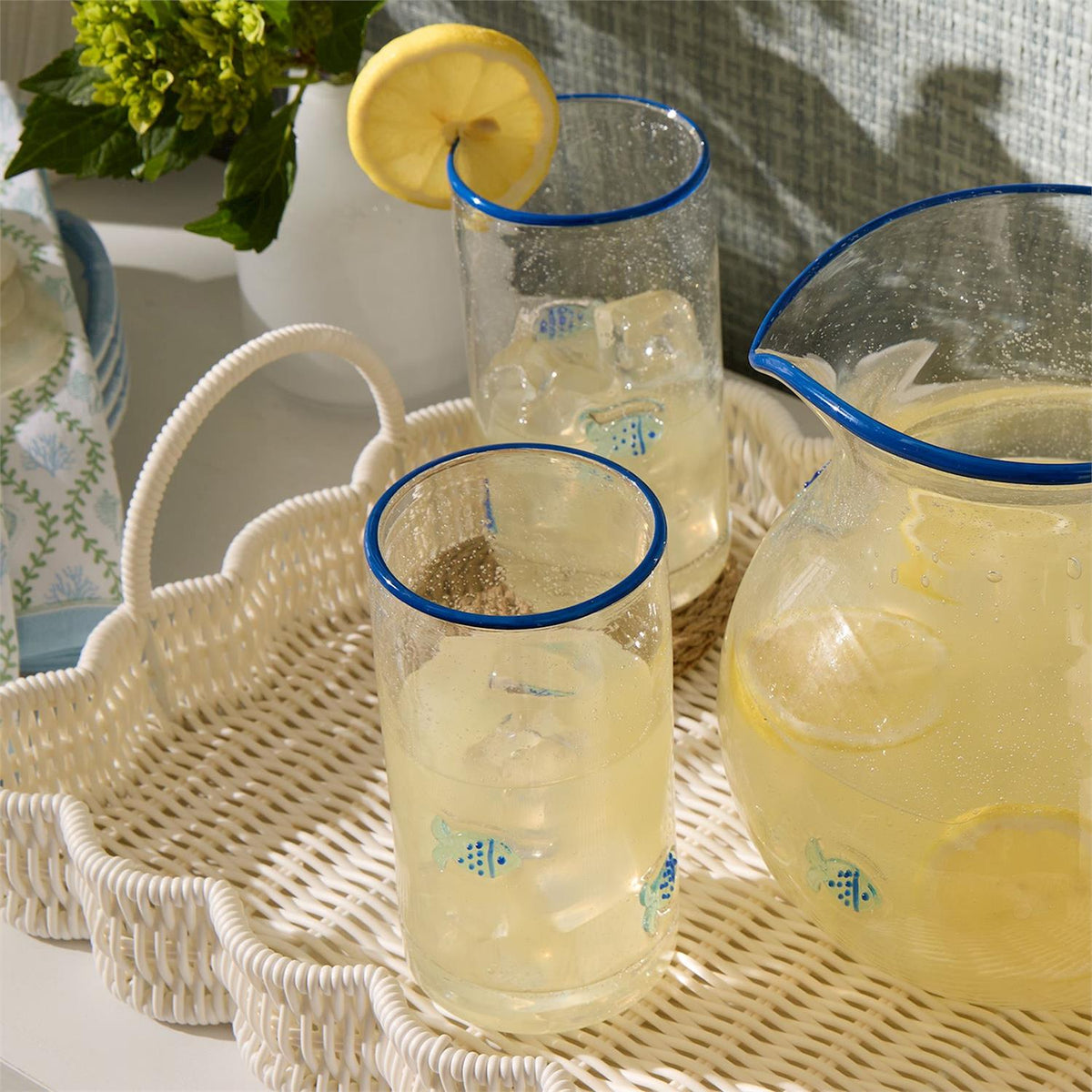 Fish Clear Bubble Highball Drinking Glass - The Preppy Bunny