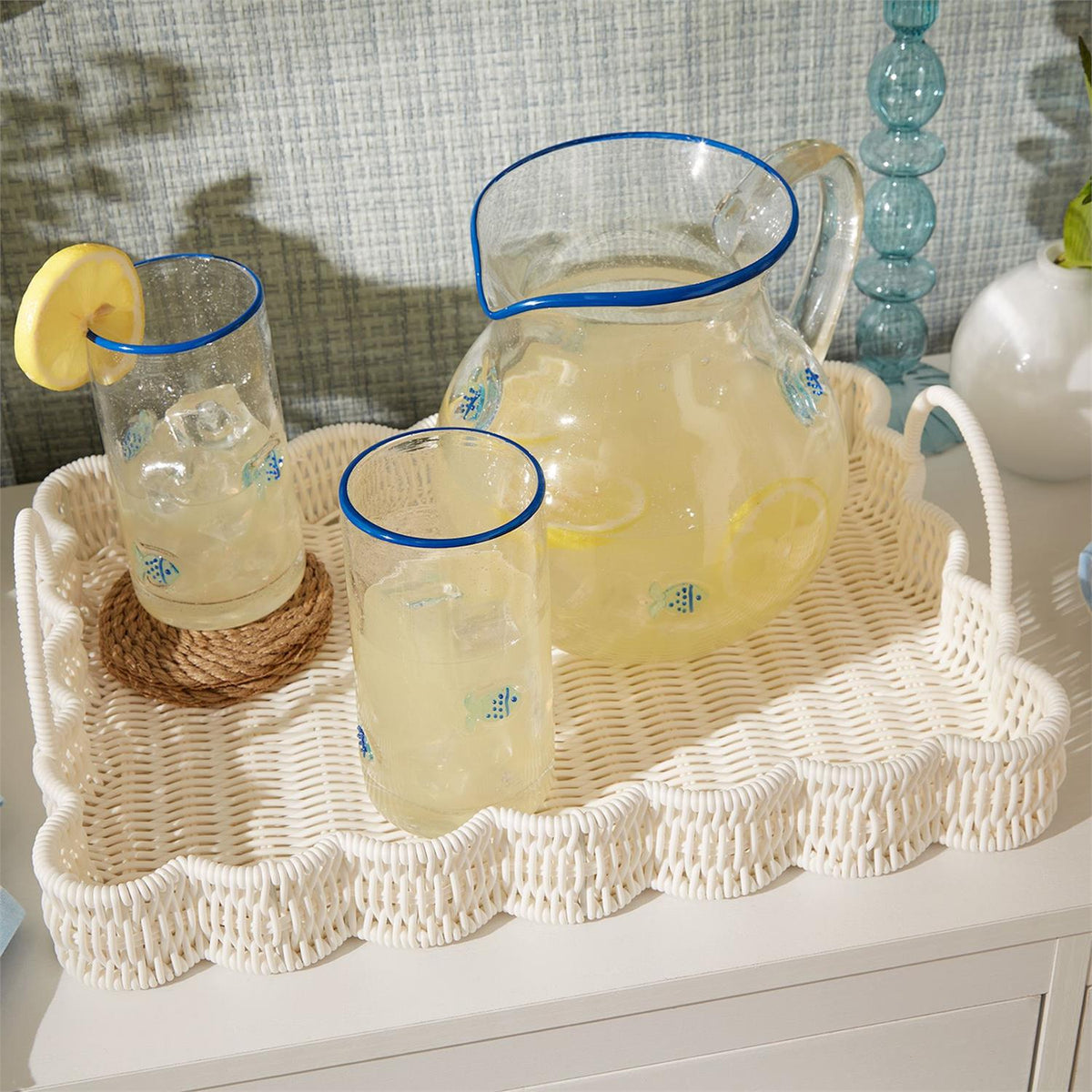 Fish Clear Bubble Highball Drinking Glass - The Preppy Bunny