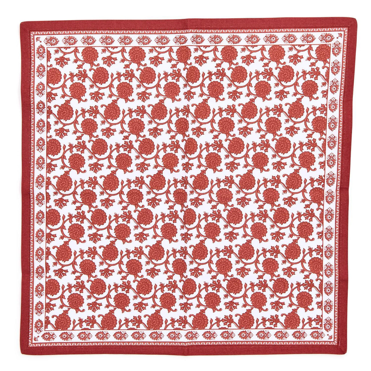Botanica Set of 4 Block Print Design Cloth Napkins - The Preppy Bunny