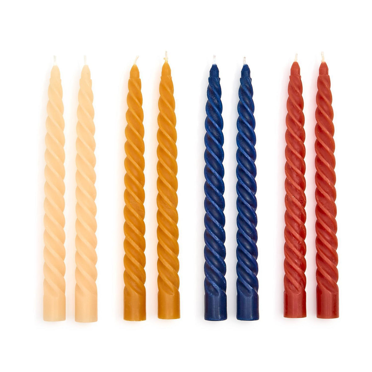Set of 2 Twist Taper Candles