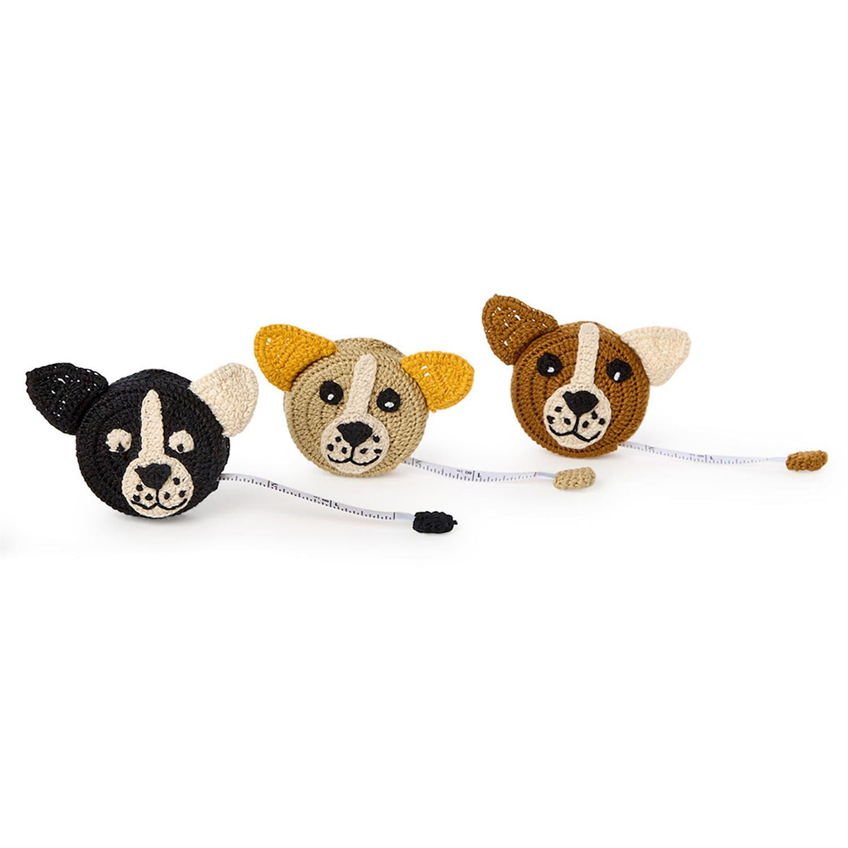 Playful Puppy Hand-Crocheted Measuring Tape