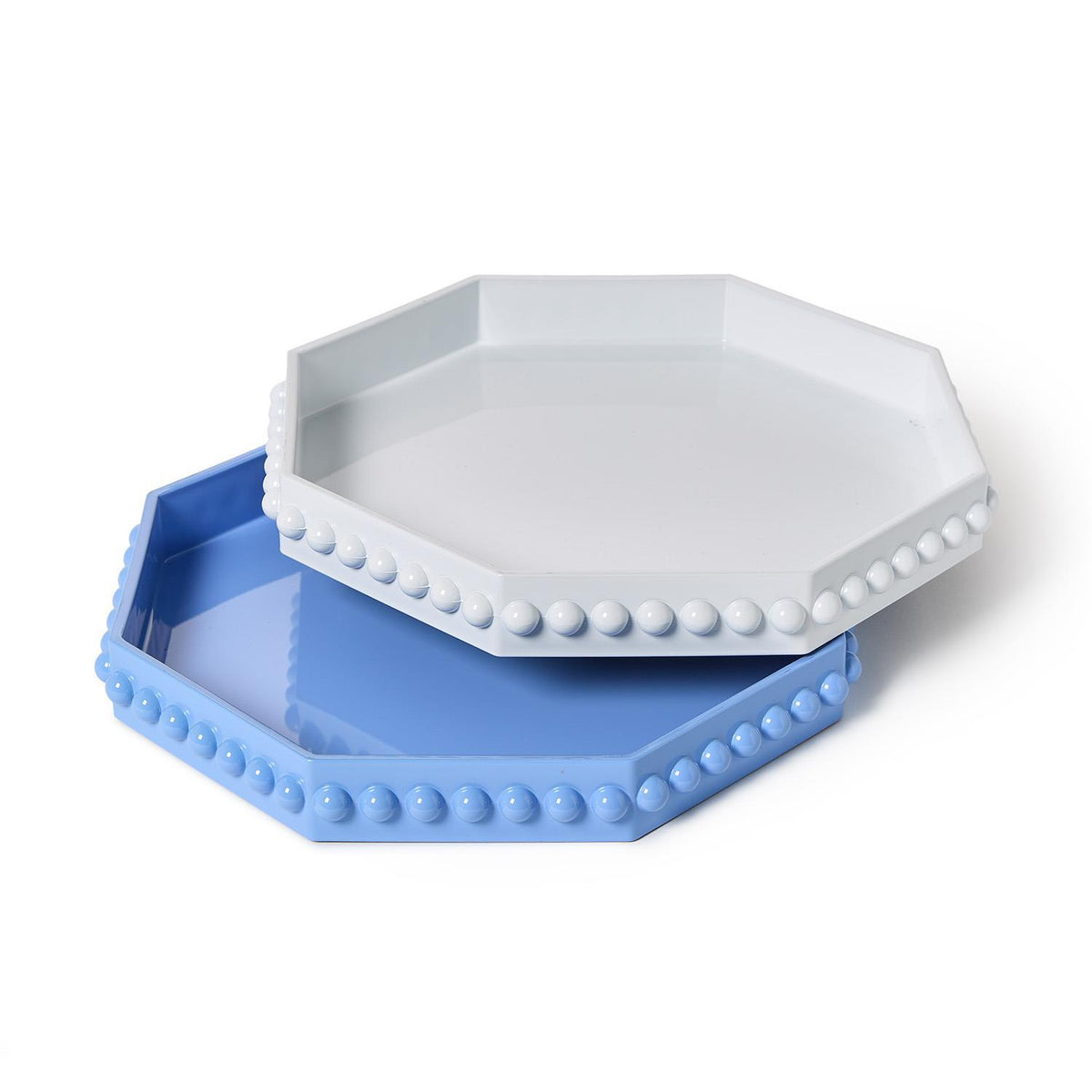 Lacquered Tray with Hobnail Edge