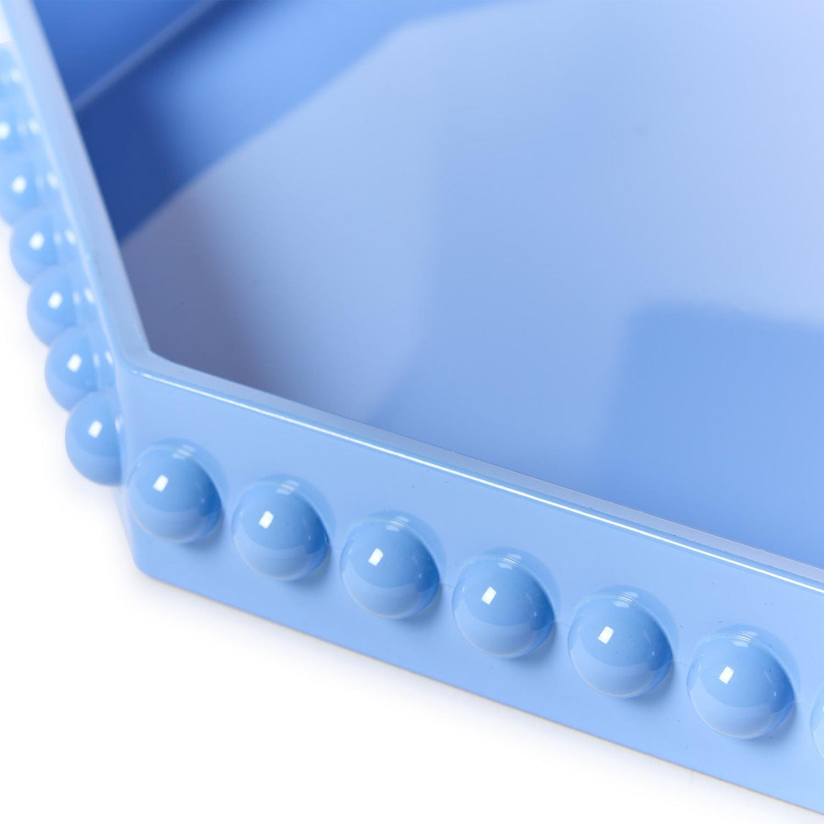 Lacquered Tray with Hobnail Edge