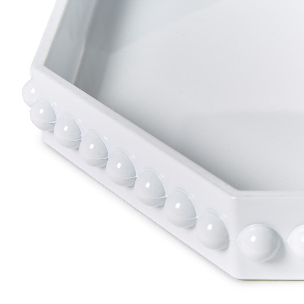 Lacquered Tray with Hobnail Edge