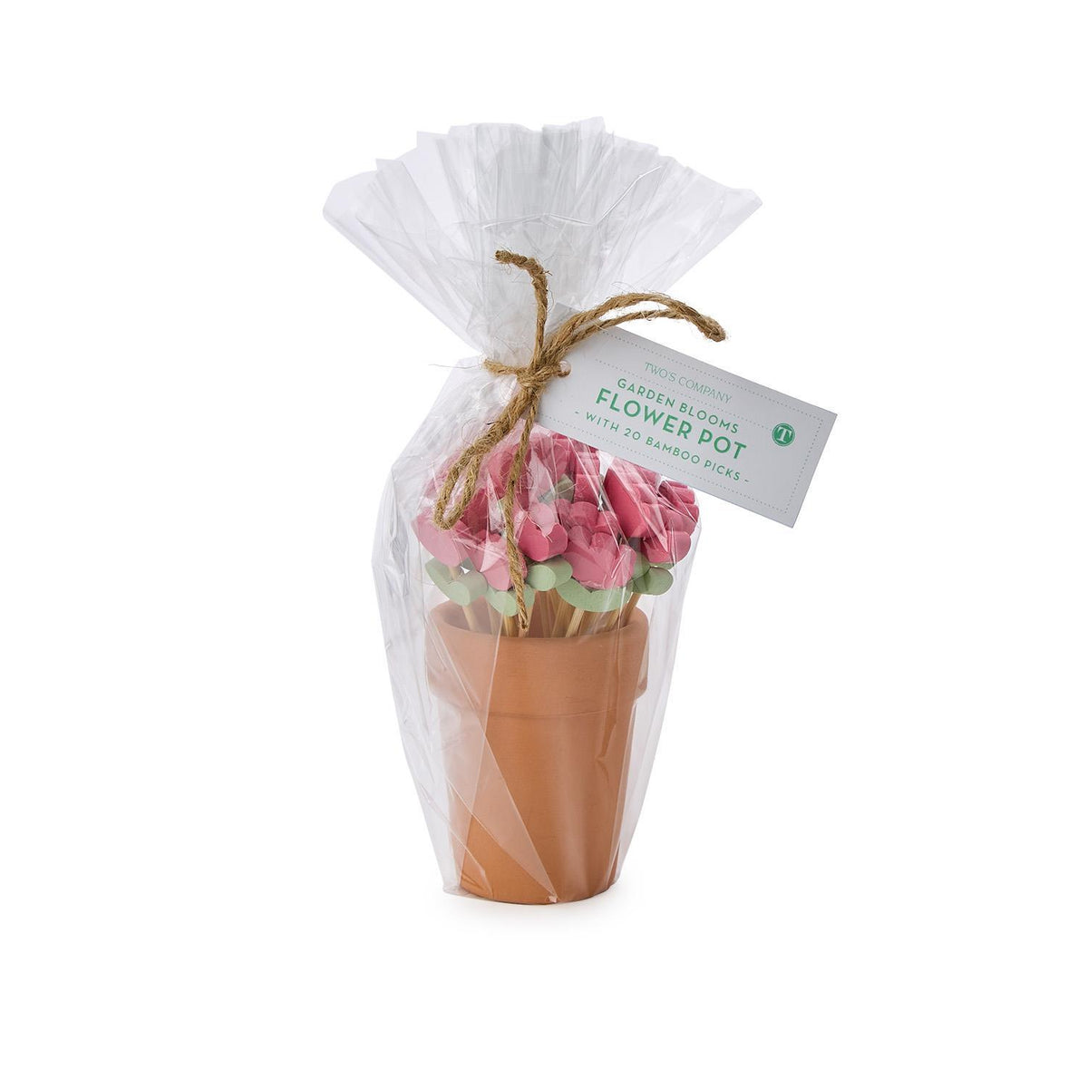 Garden Blooms Flower Cocktail Picks in Flower Pot Holder - The Preppy Bunny
