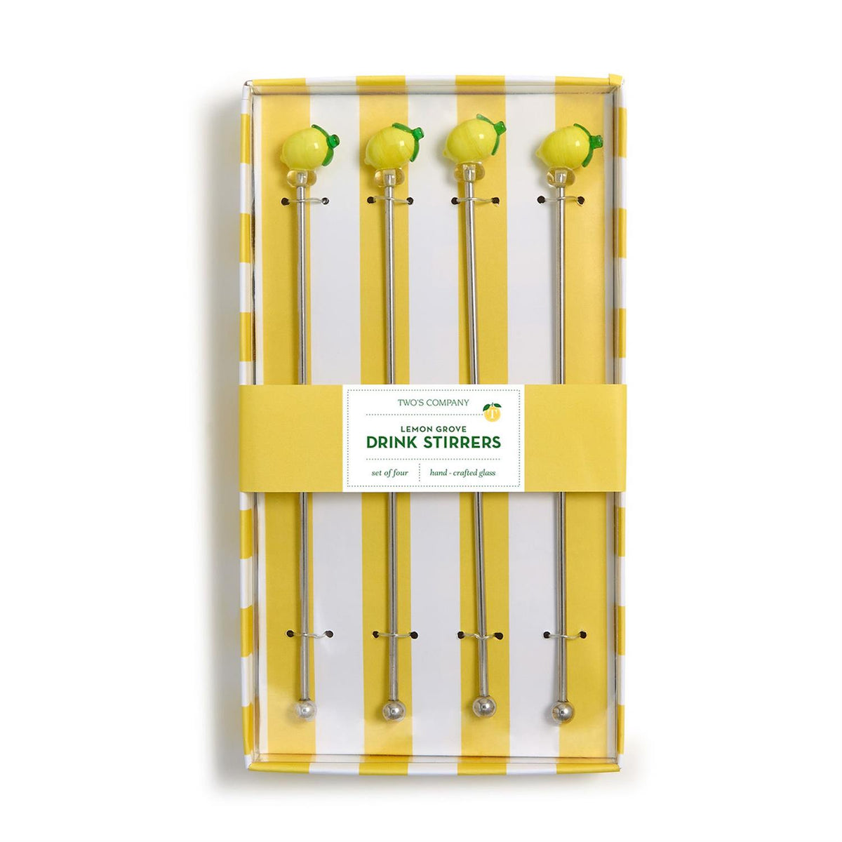 Lemon Grove Set of 4 Lemon Drink Stirrers - The Preppy Bunny