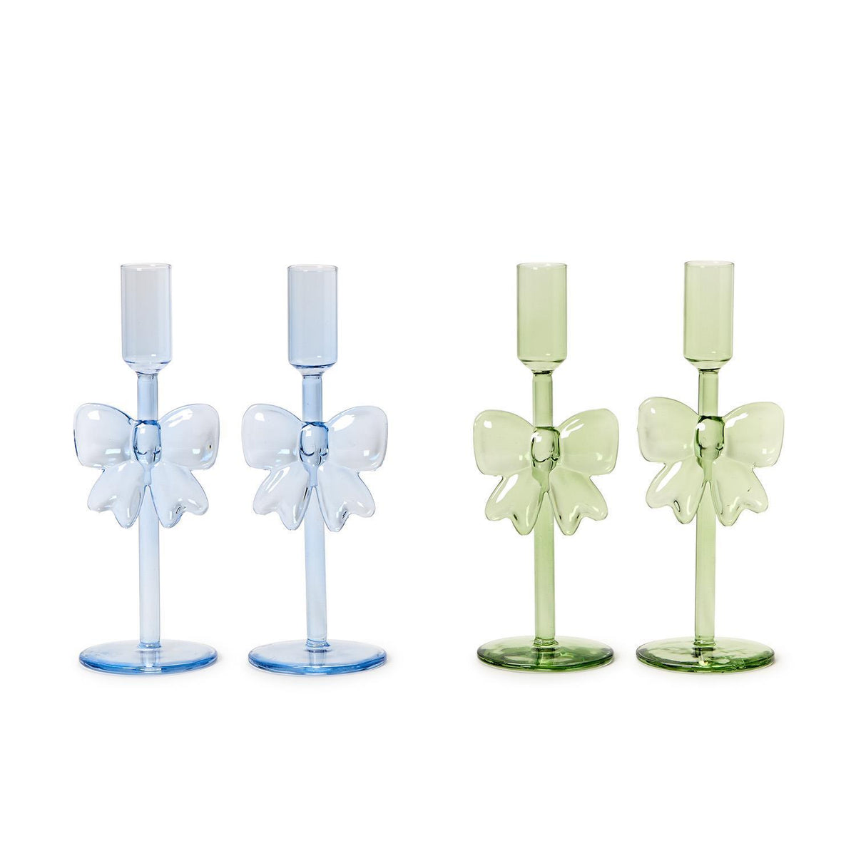 Bows Hand-Crafted Taper Candleholders - The Preppy Bunny