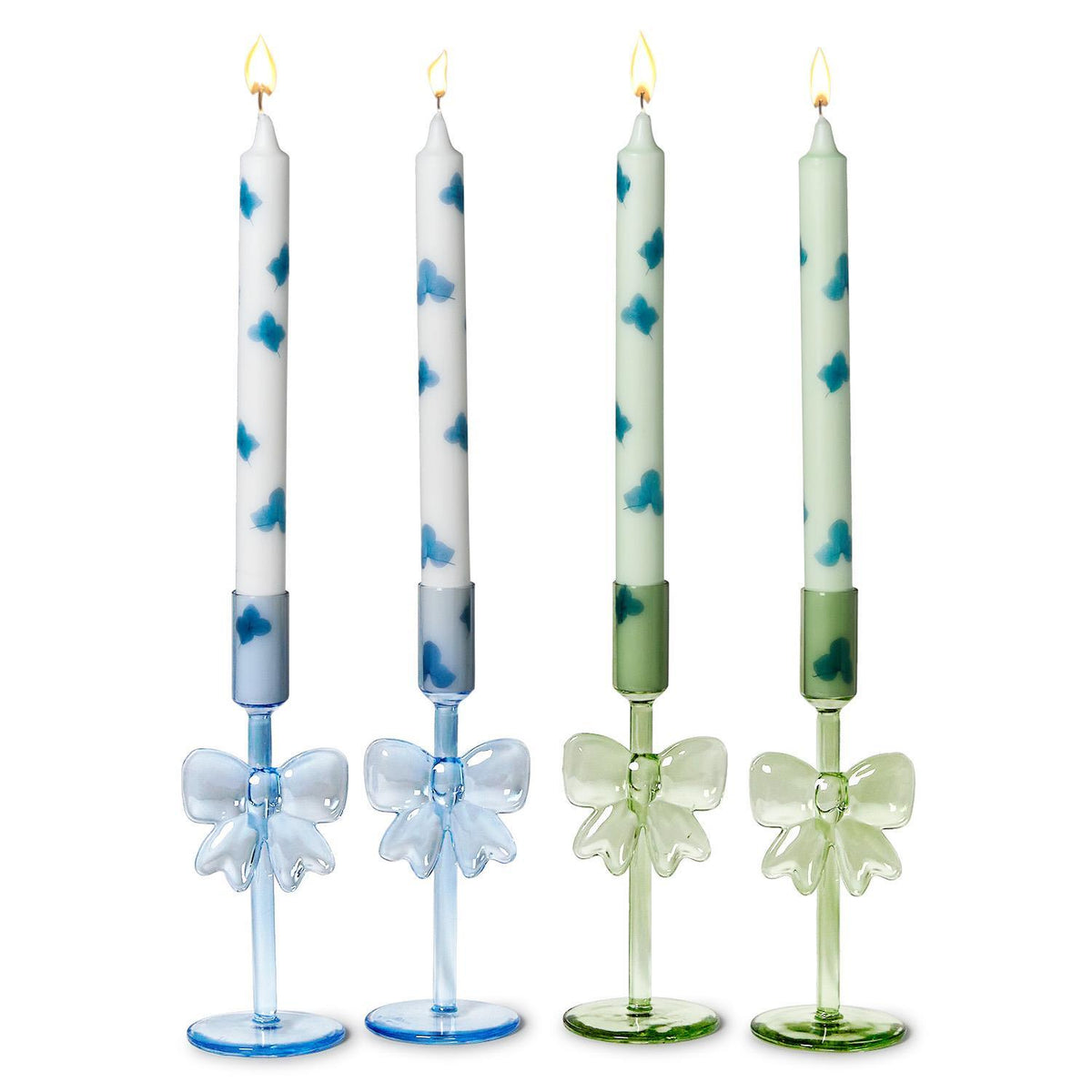 Bows Hand-Crafted Taper Candleholders - The Preppy Bunny