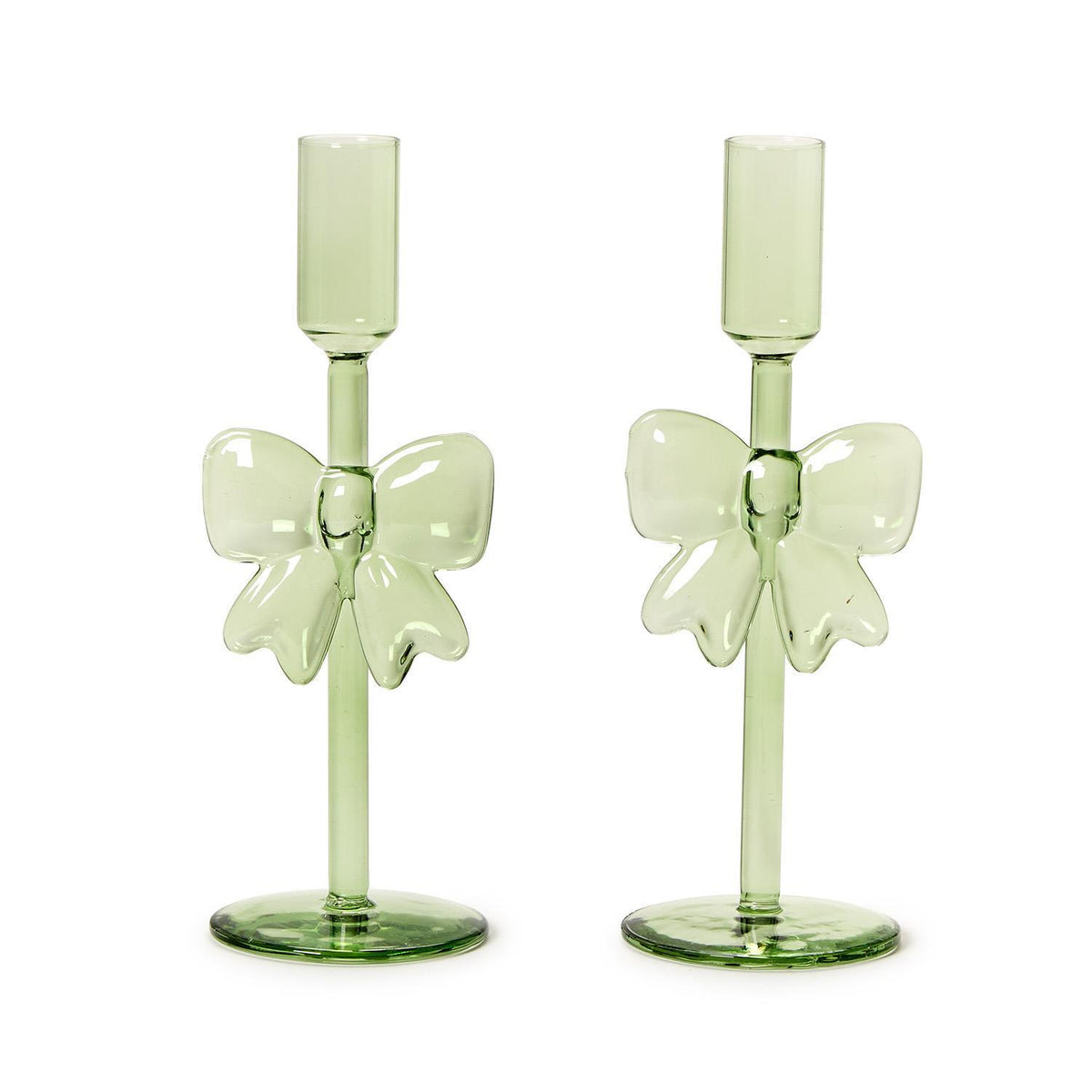 Bows Hand-Crafted Taper Candleholders - The Preppy Bunny