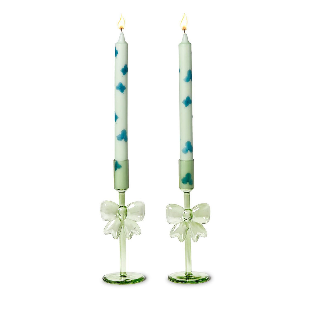 Bows Hand-Crafted Taper Candleholders - The Preppy Bunny