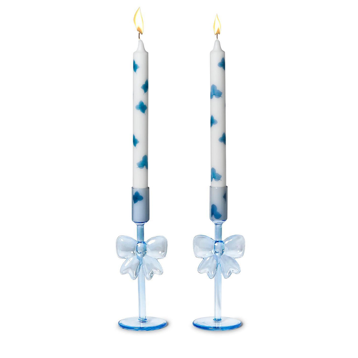 Bows Hand-Crafted Taper Candleholders - The Preppy Bunny