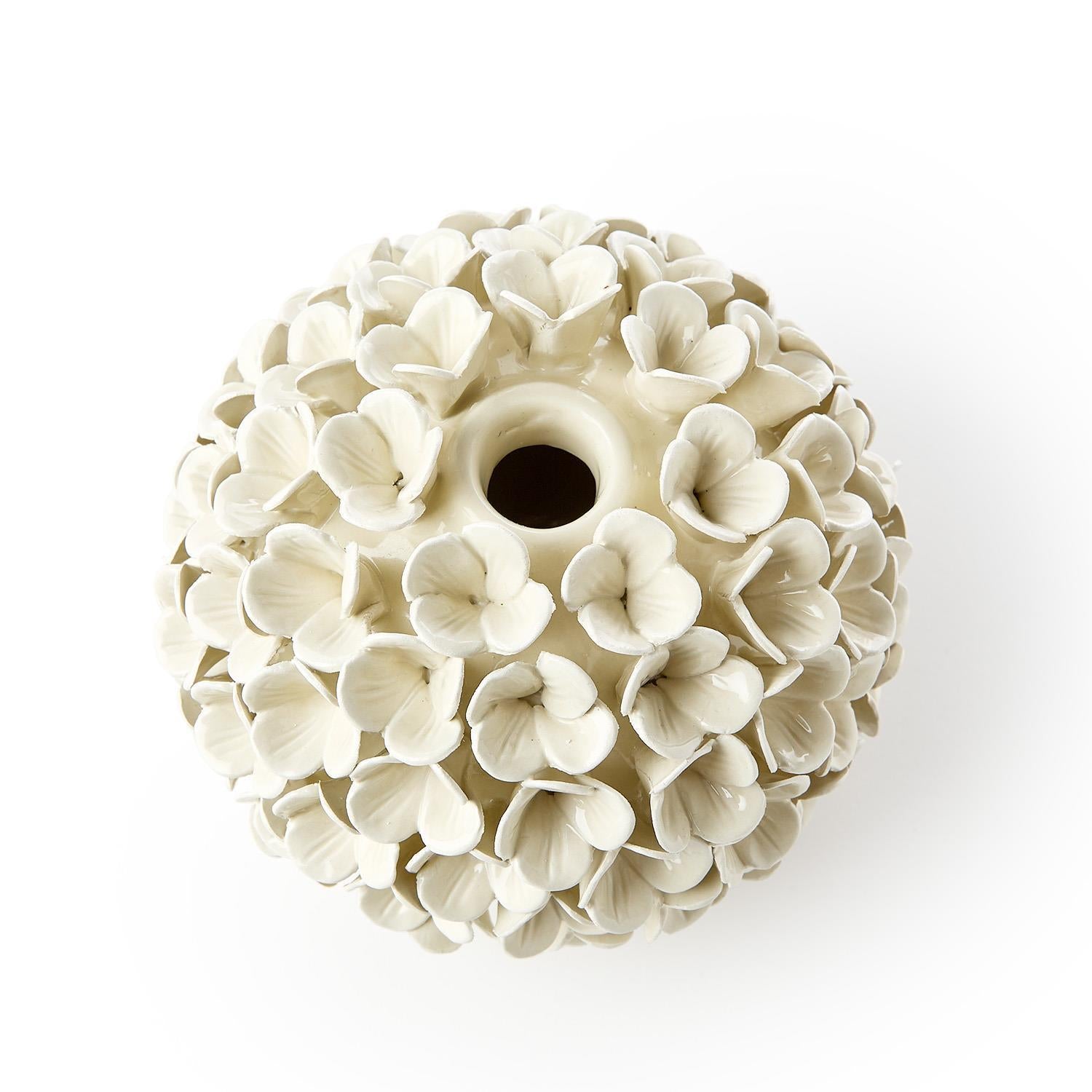 White Hydrangea Flower Bud Vases/Taper Candlestick Candleholders - The Preppy Bunny