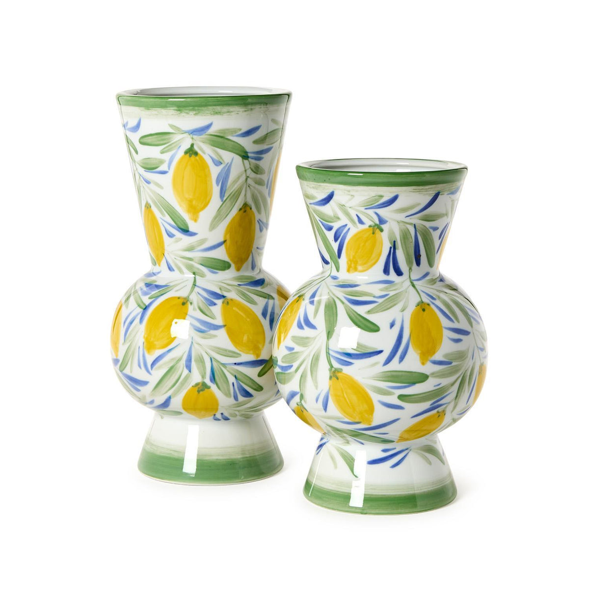Lemon Grove Hand-Painted Lemon Vase - 2 Sizes - The Preppy Bunny