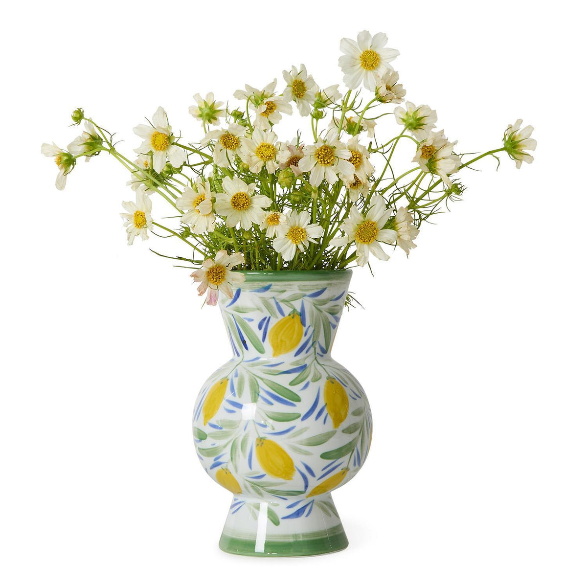 Lemon Grove Hand-Painted Lemon Vase - 2 Sizes - The Preppy Bunny