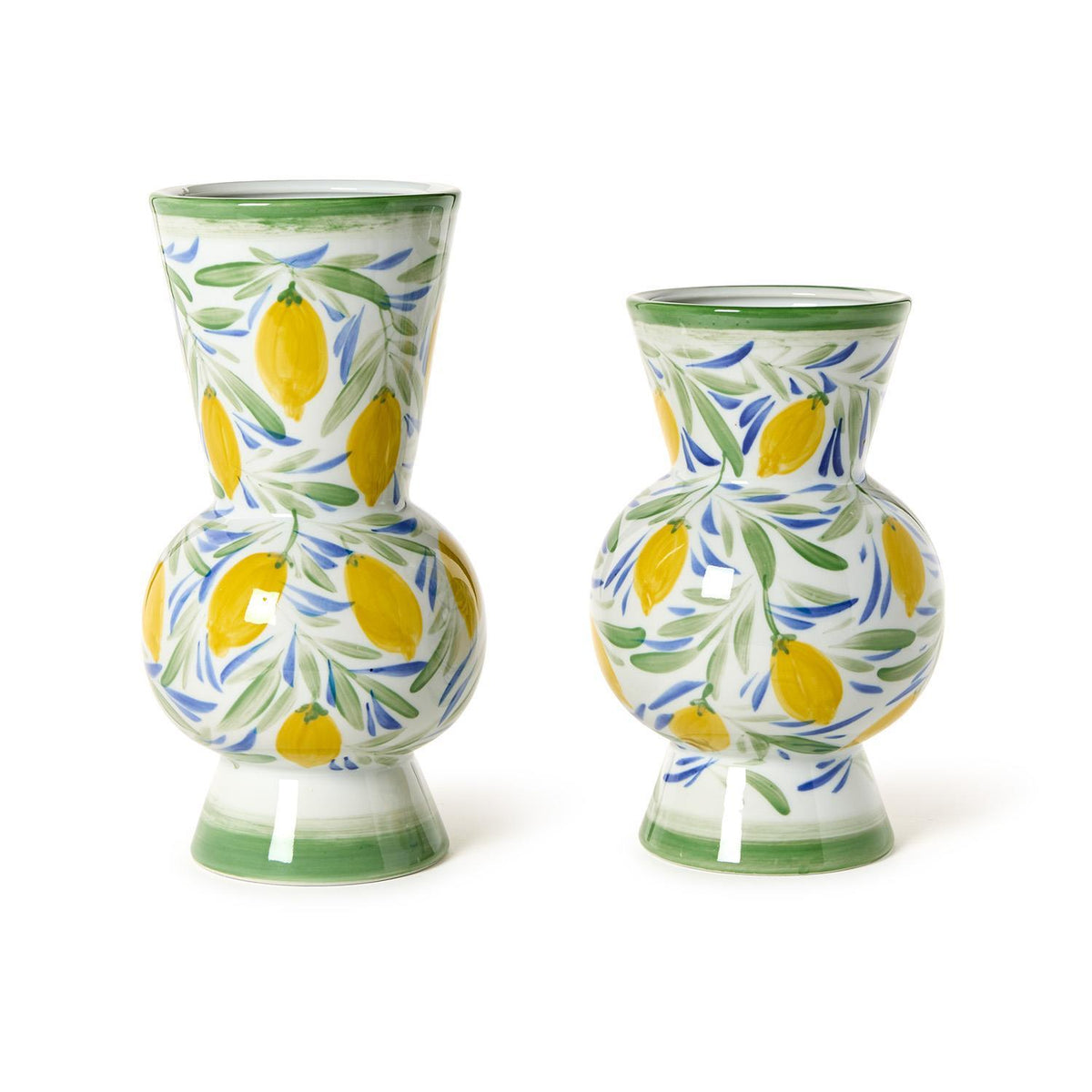 Lemon Grove Hand-Painted Lemon Vase - 2 Sizes - The Preppy Bunny