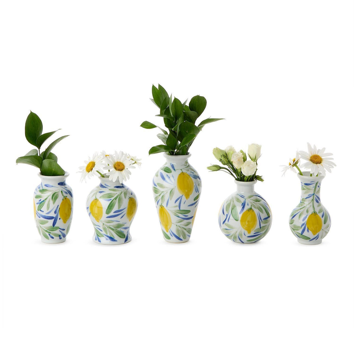 Lemon Grove Hand-Painted Mini Lemon Vases - The Preppy Bunny