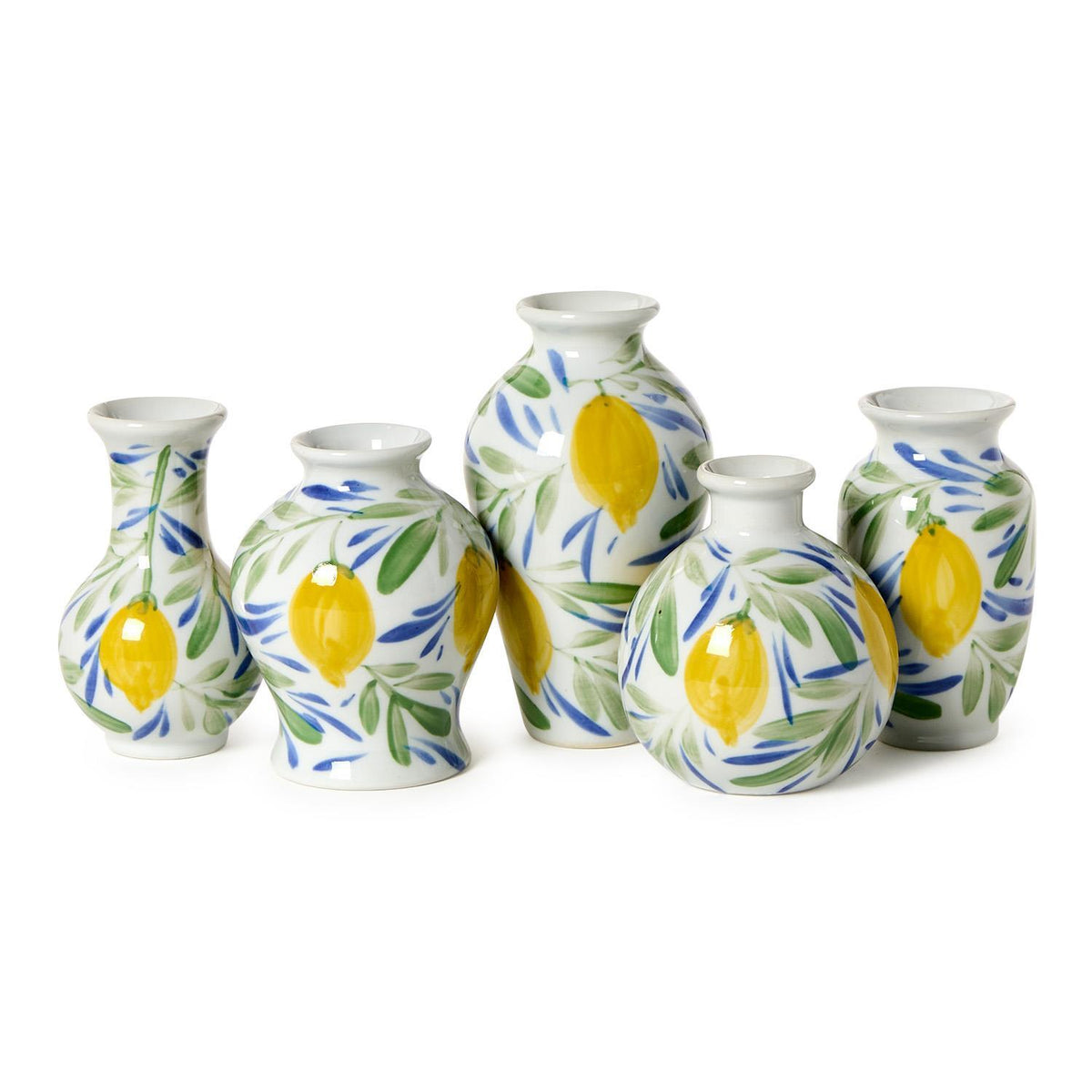 Lemon Grove Hand-Painted Mini Lemon Vases - The Preppy Bunny