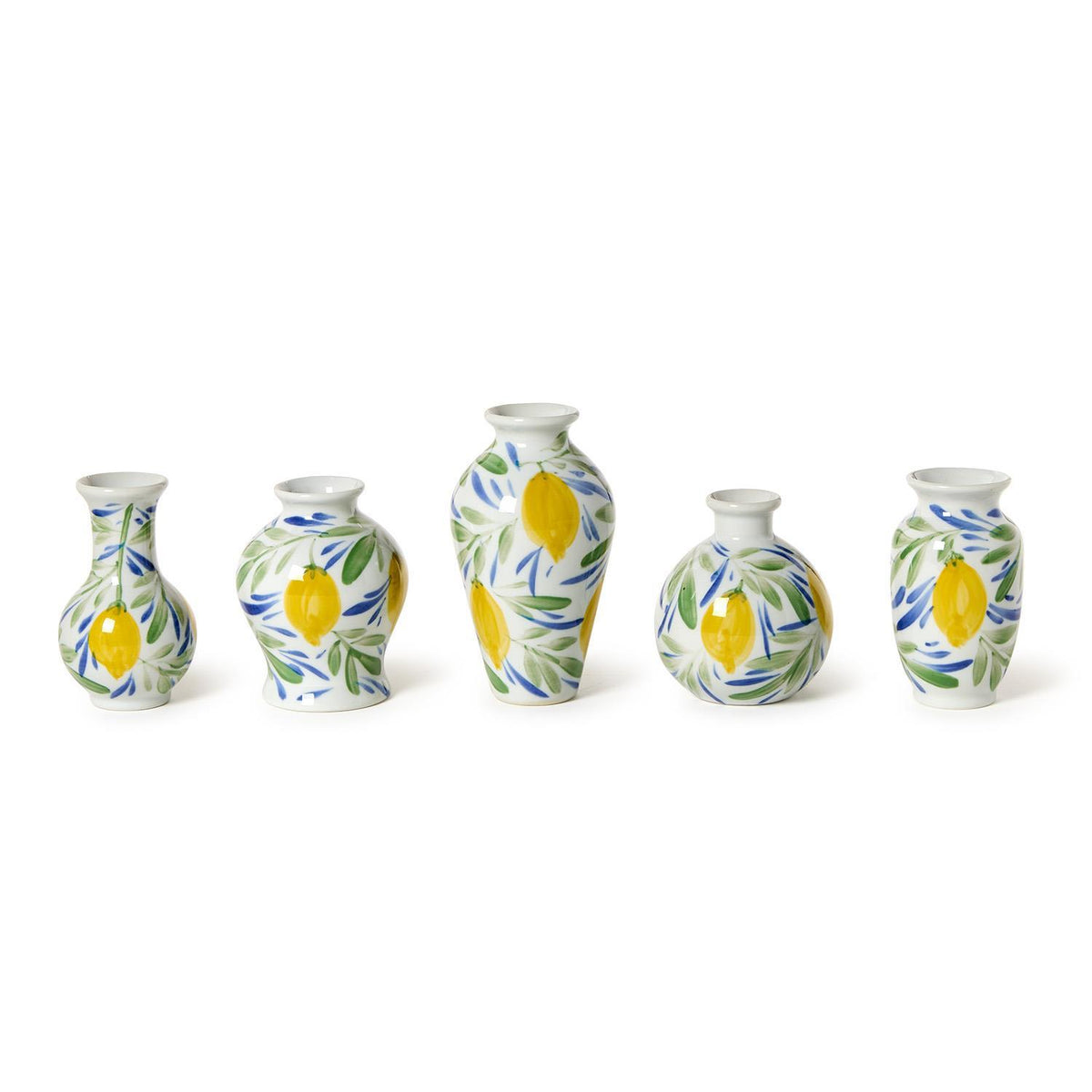 Lemon Grove Hand-Painted Mini Lemon Vases - The Preppy Bunny
