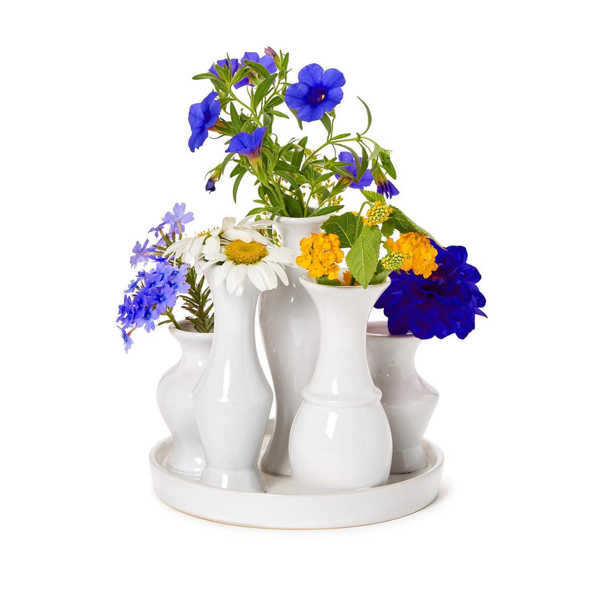 White Glaze Multi Vase - The Preppy Bunny
