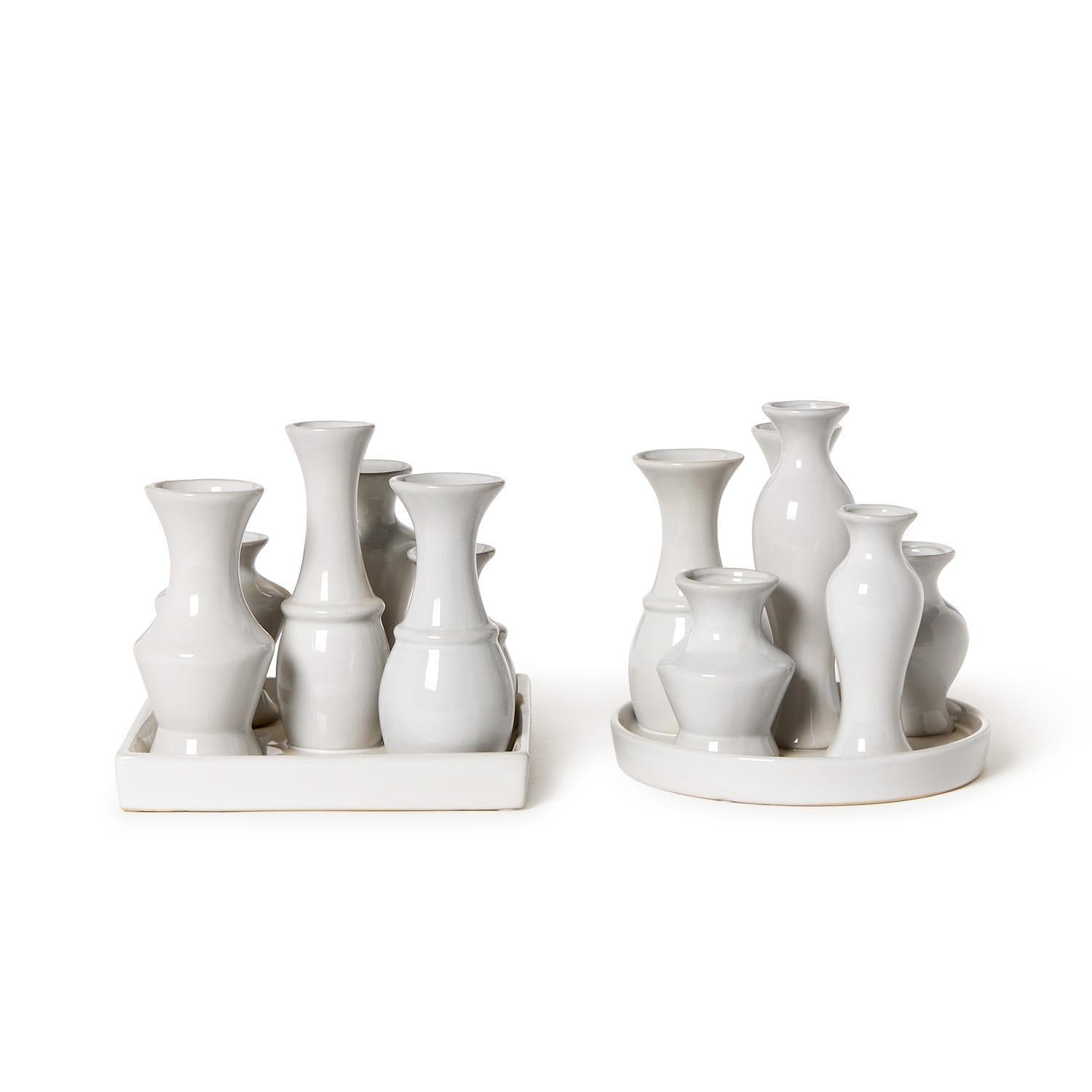 White Glaze Multi Vase - The Preppy Bunny