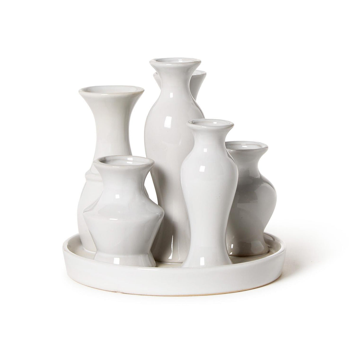White Glaze Multi Vase - The Preppy Bunny