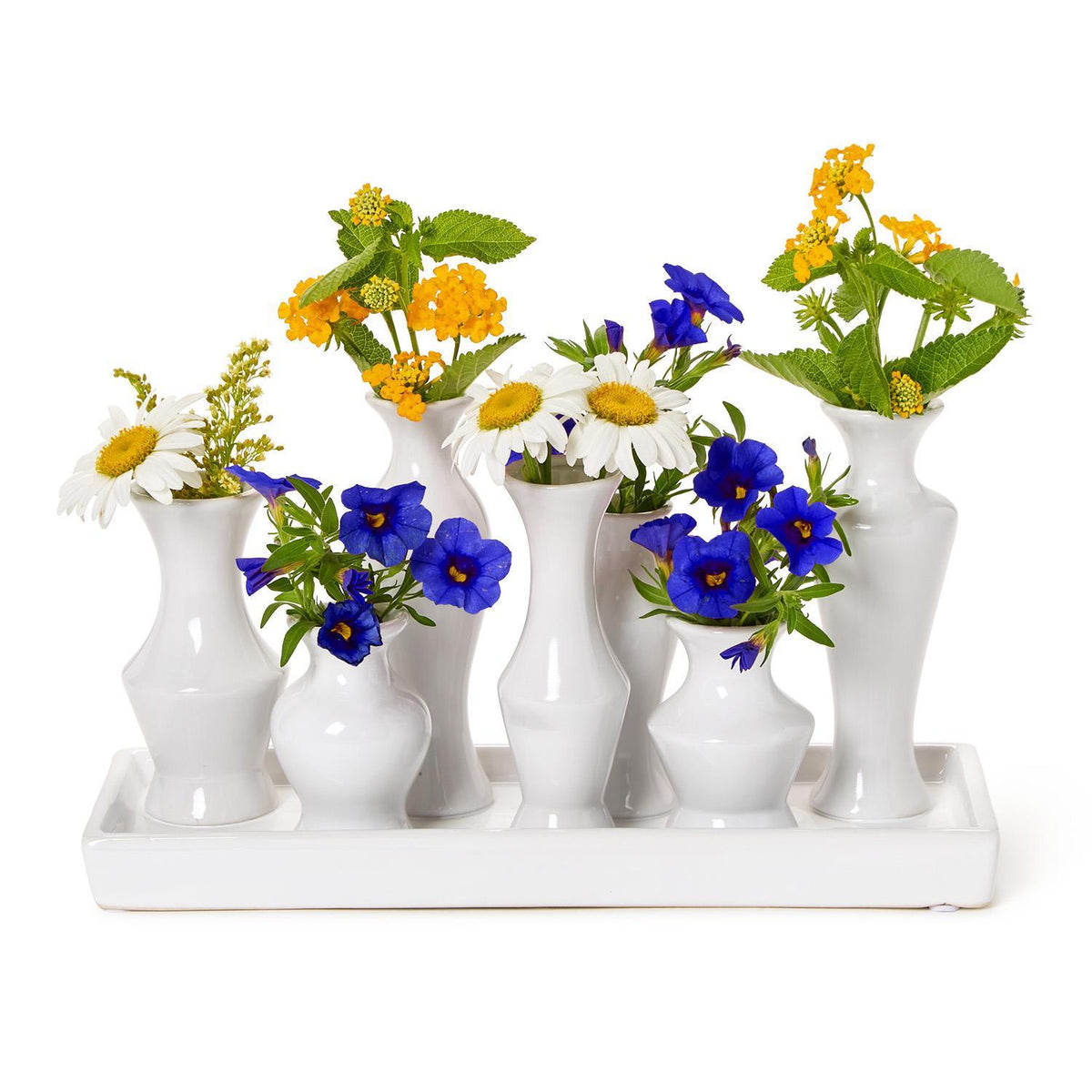 White Glaze Multi Vase - The Preppy Bunny