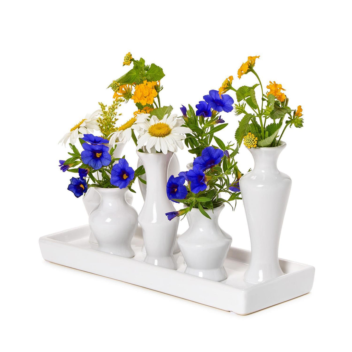 White Glaze Multi Vase - The Preppy Bunny