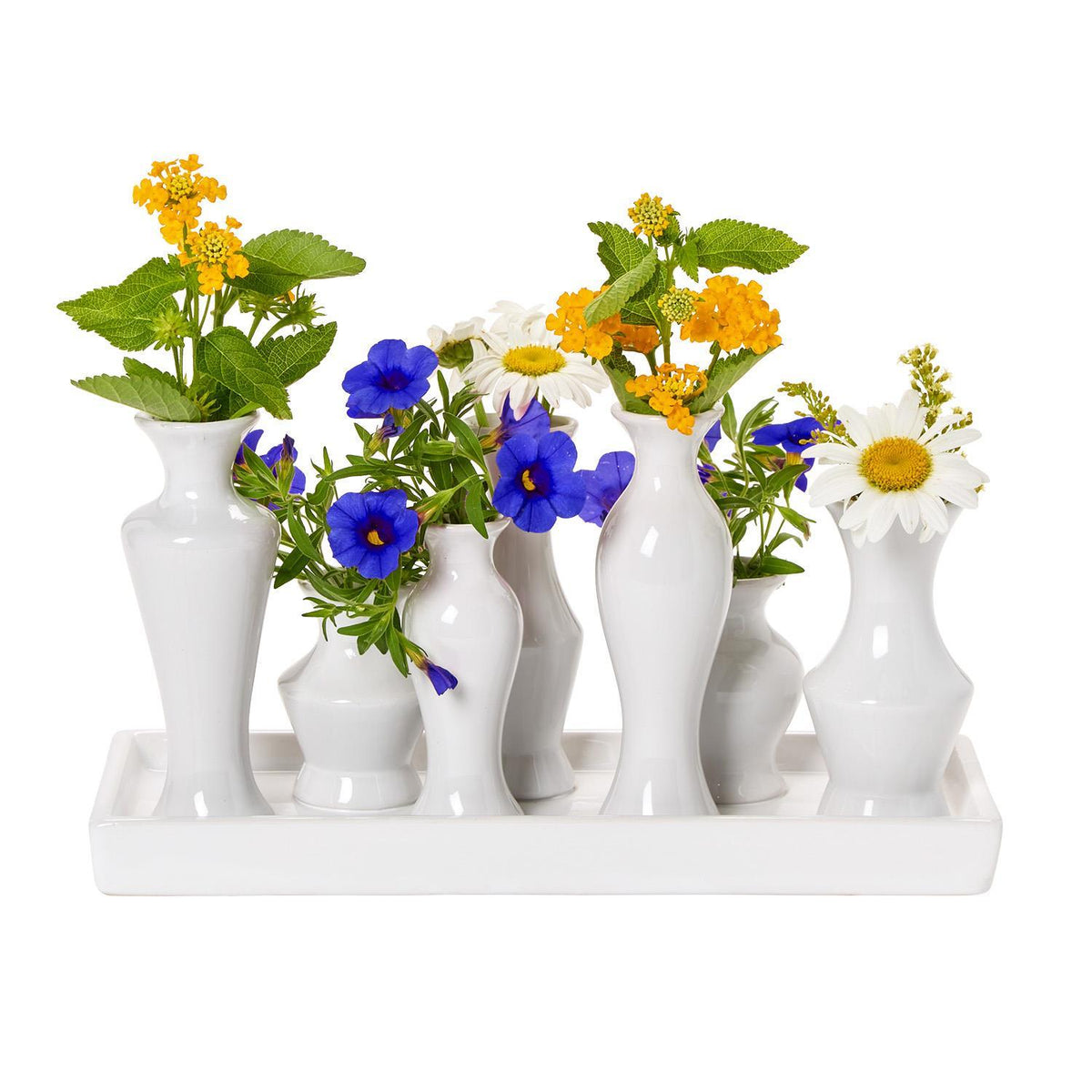 White Glaze Multi Vase - The Preppy Bunny