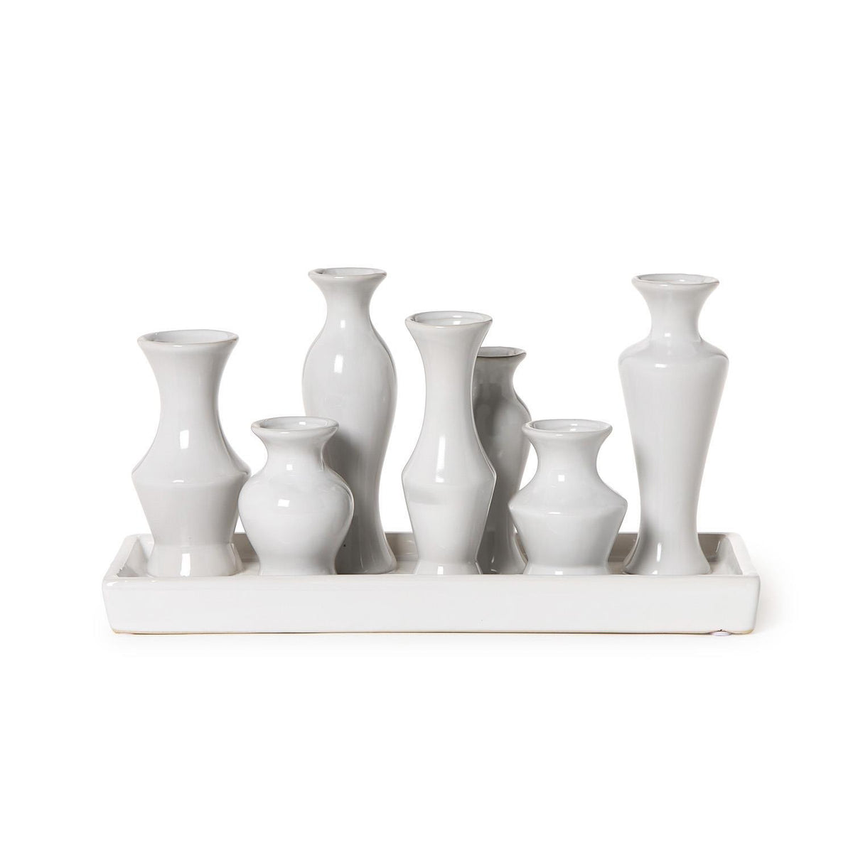 White Glaze Multi Vase - The Preppy Bunny