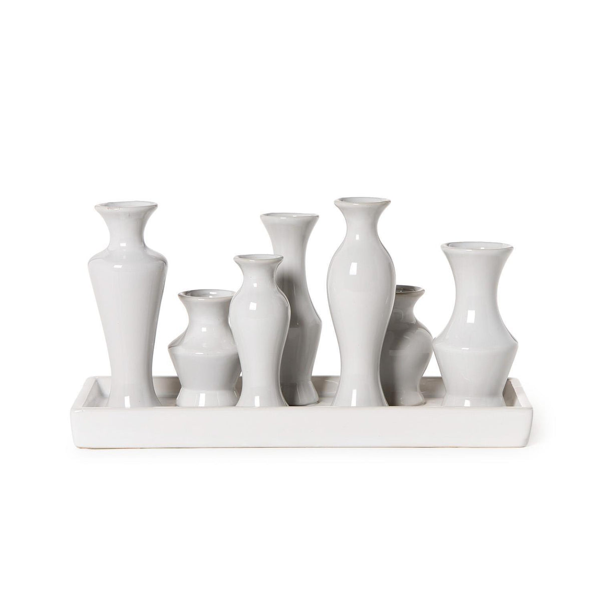 White Glaze Multi Vase - The Preppy Bunny
