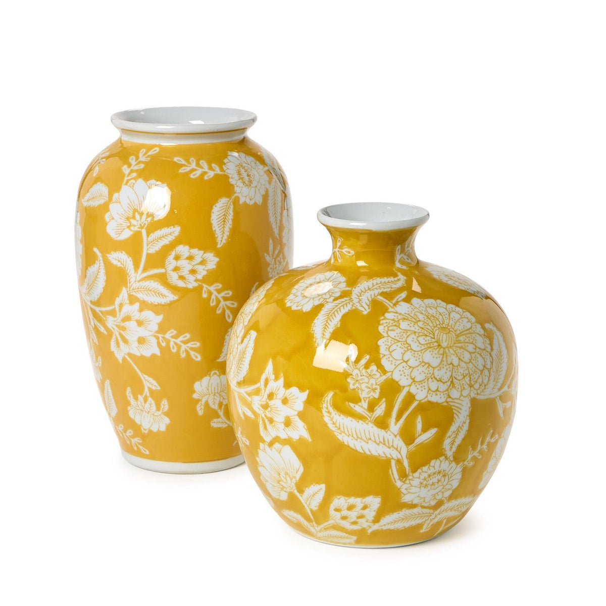 Yellow Floral Vase - The Preppy Bunny