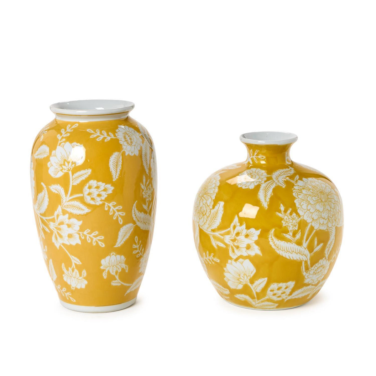 Yellow Floral Vase - The Preppy Bunny