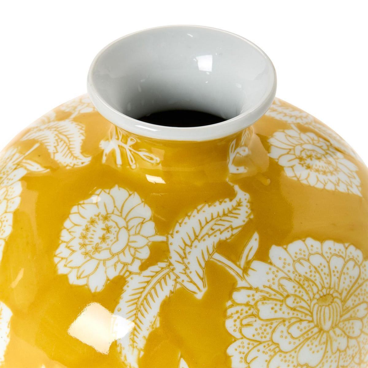 Yellow Floral Vase - The Preppy Bunny