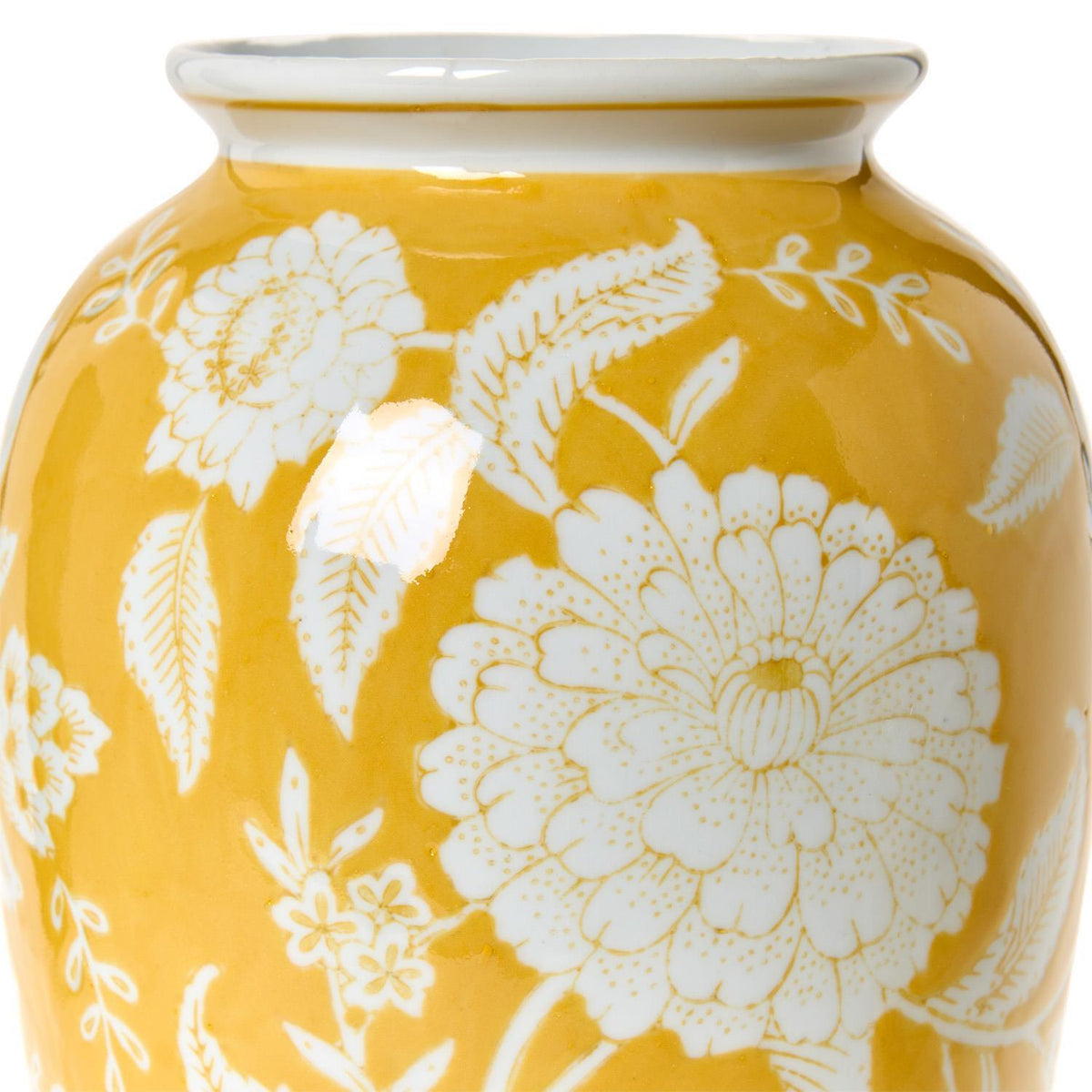 Yellow Floral Vase - The Preppy Bunny