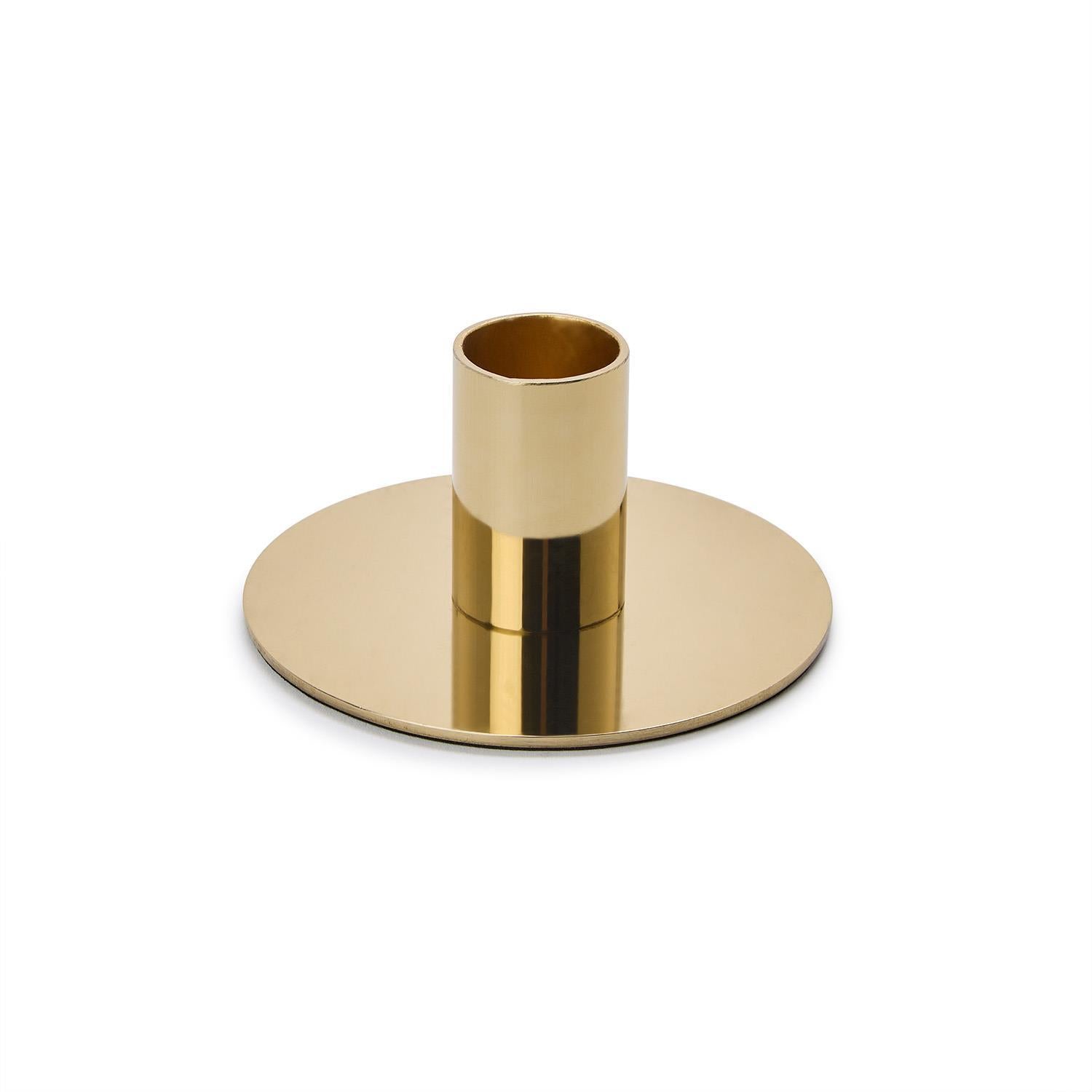 Metallic Gold Metal Taper Candlestick Candleholder - The Preppy Bunny