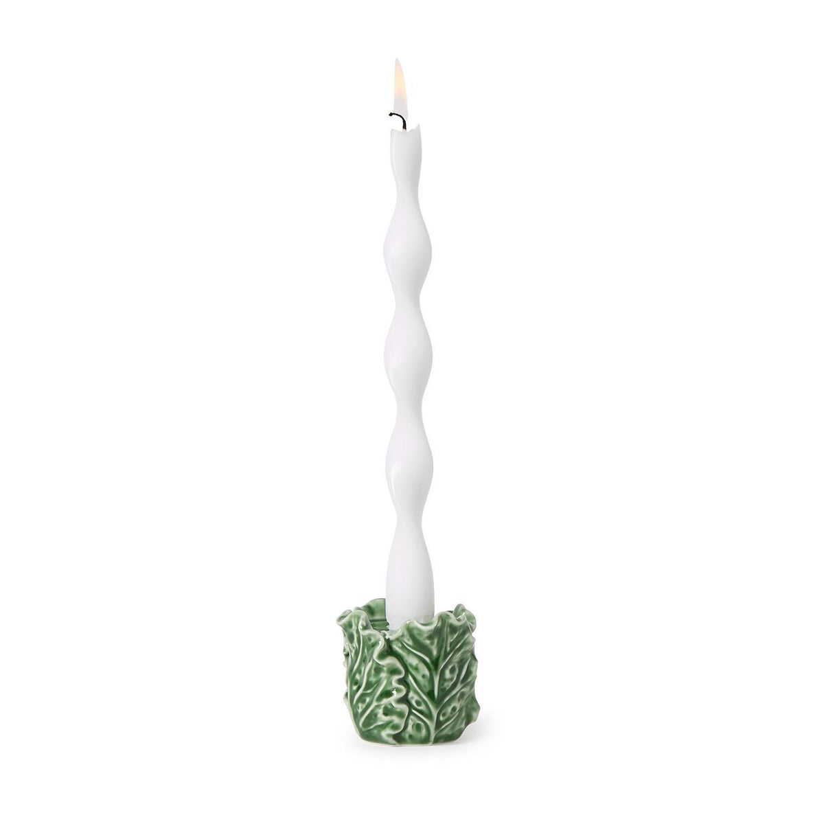 Cabbage Leaf Taper Candle Holder - The Preppy Bunny